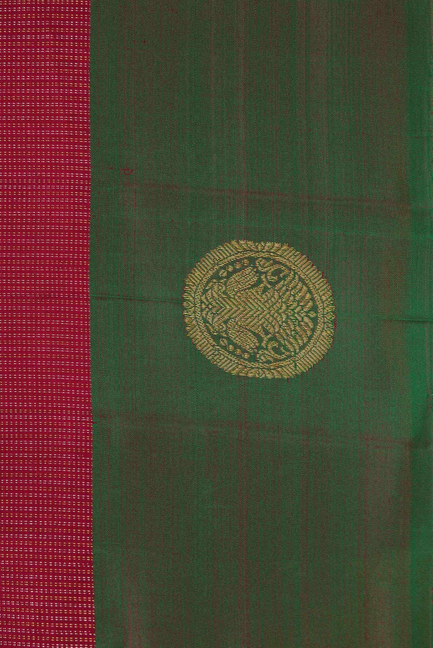 Maroon Dual Tone Kanchipuram Silk Saree - Image 5
