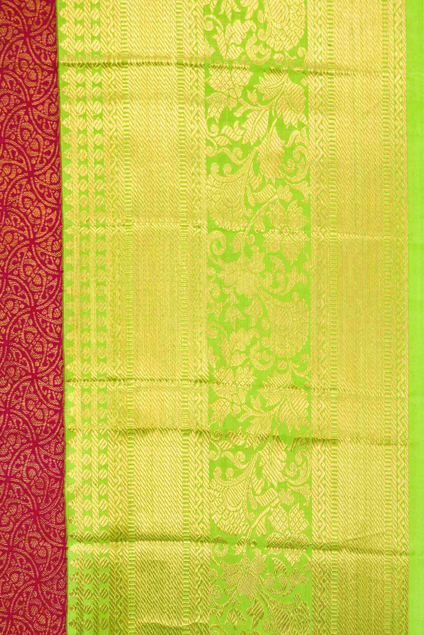Maroon Dual Tone Kanchipuram Silk Saree - Image 6