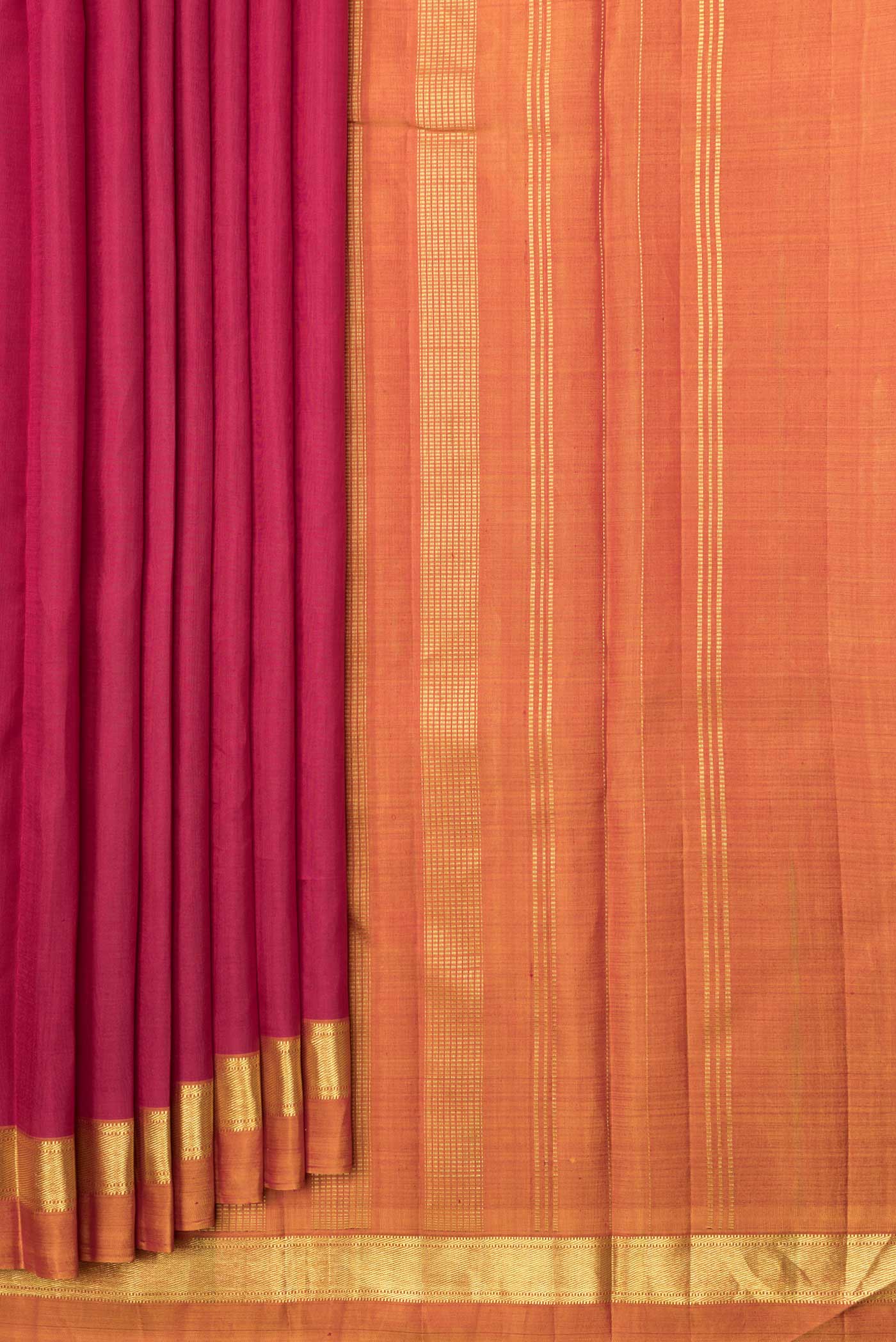 Maroon Dual Tone Kanjivaram Saree - Image 4