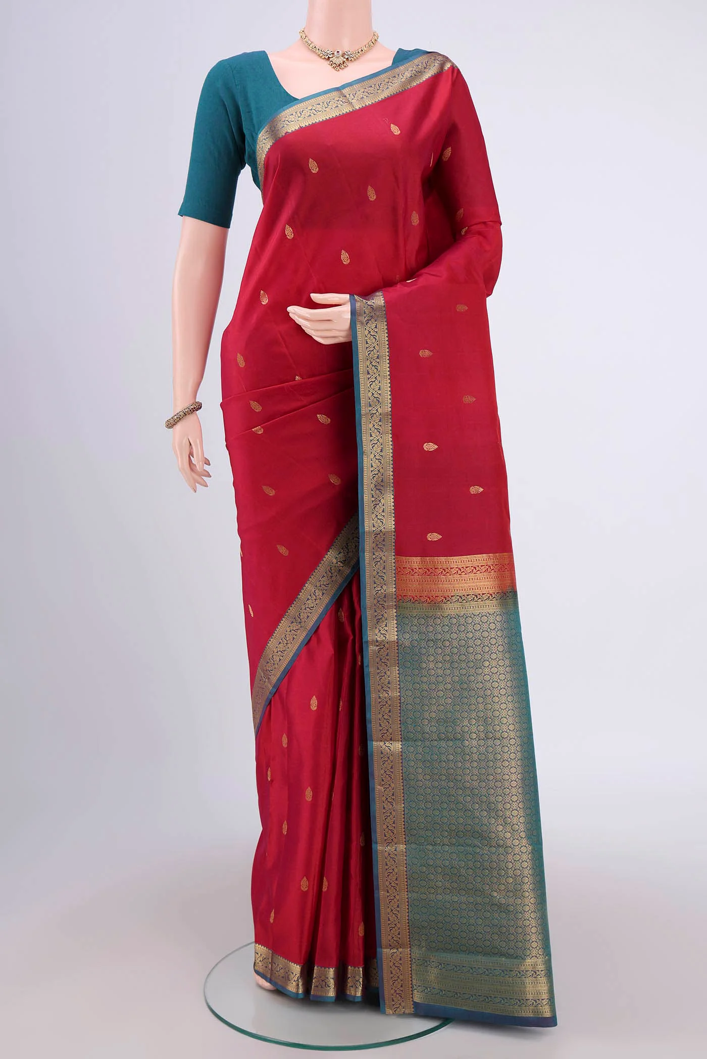 Maroon Kanjivaram Silk Saree