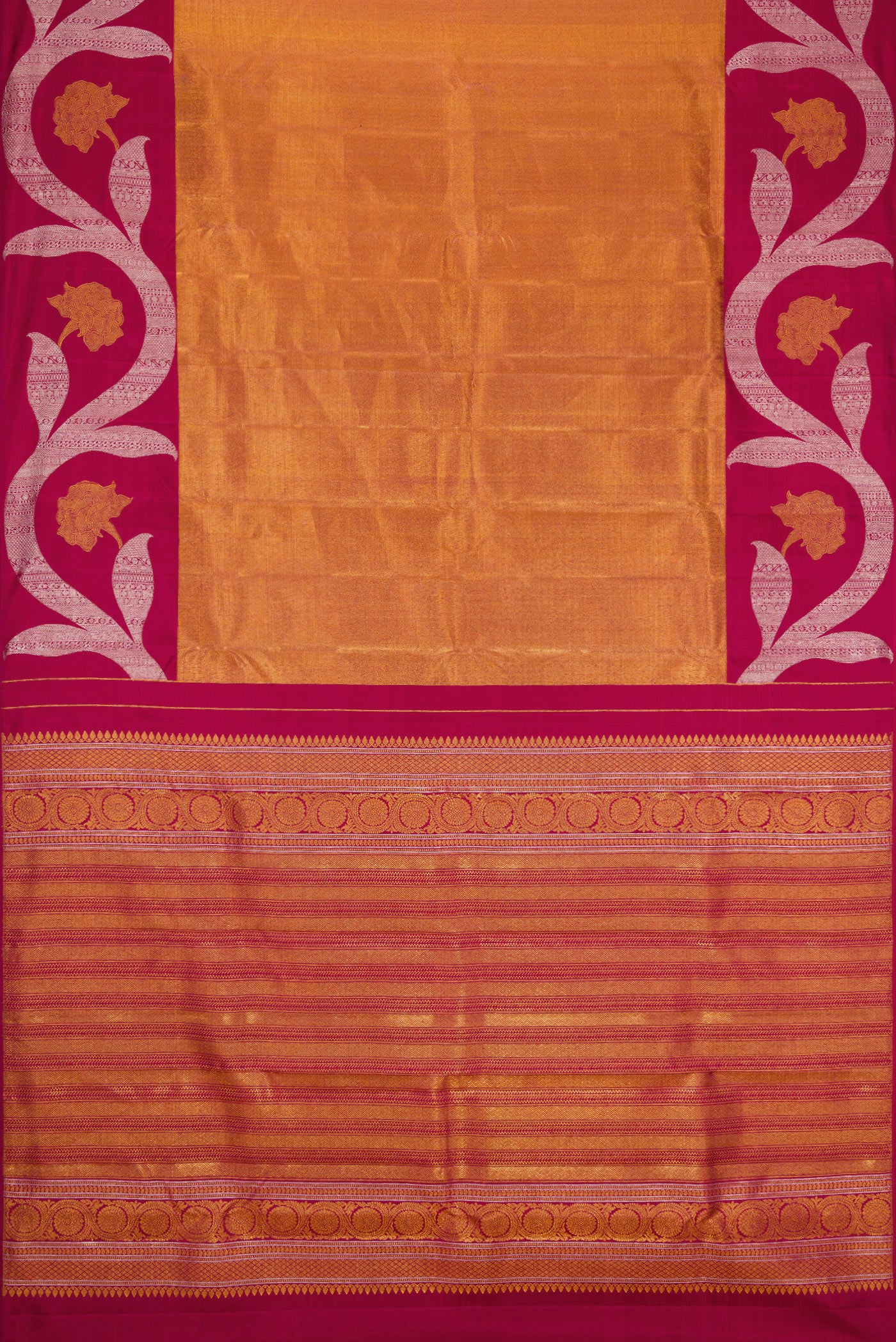 Maroon with Gold Color Kanjivaram Silk Saree - Image 6