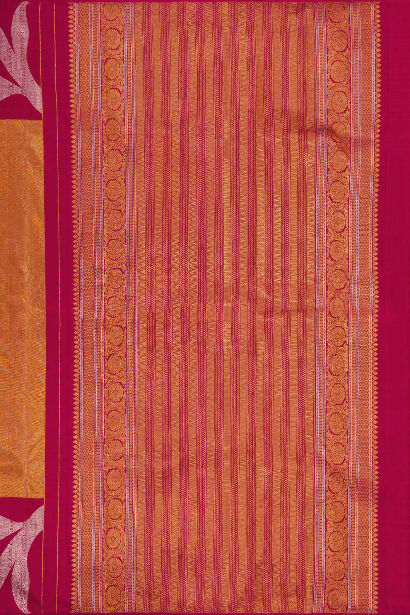 Maroon with Gold Color Kanjivaram Silk Saree - Image 7