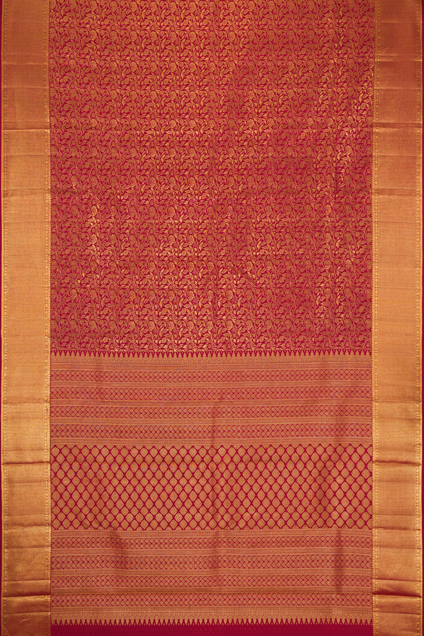 Maroon Kanjivaram Silk Saree - Image 6