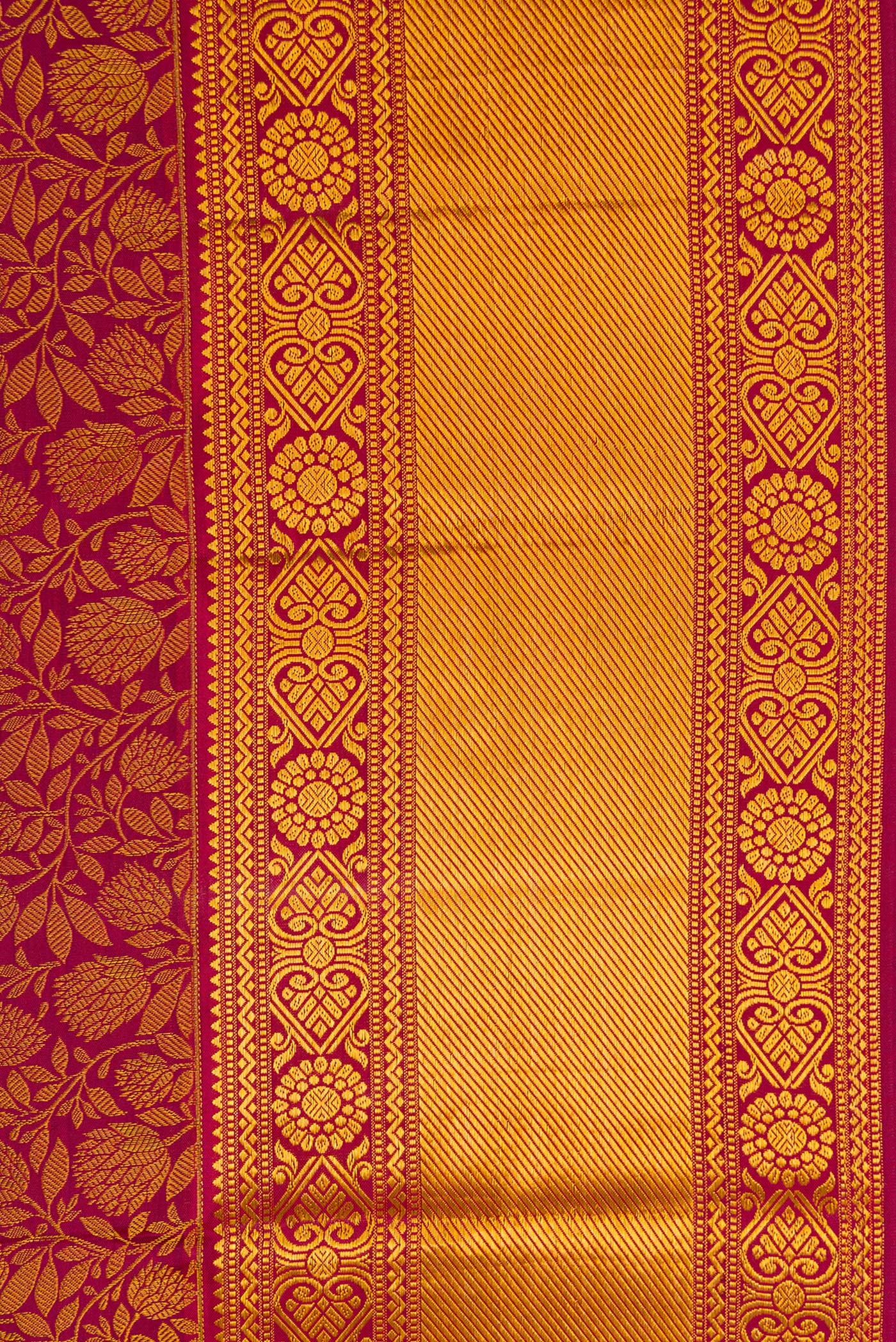 Maroon Kanjivaram Silk Saree - Image 3