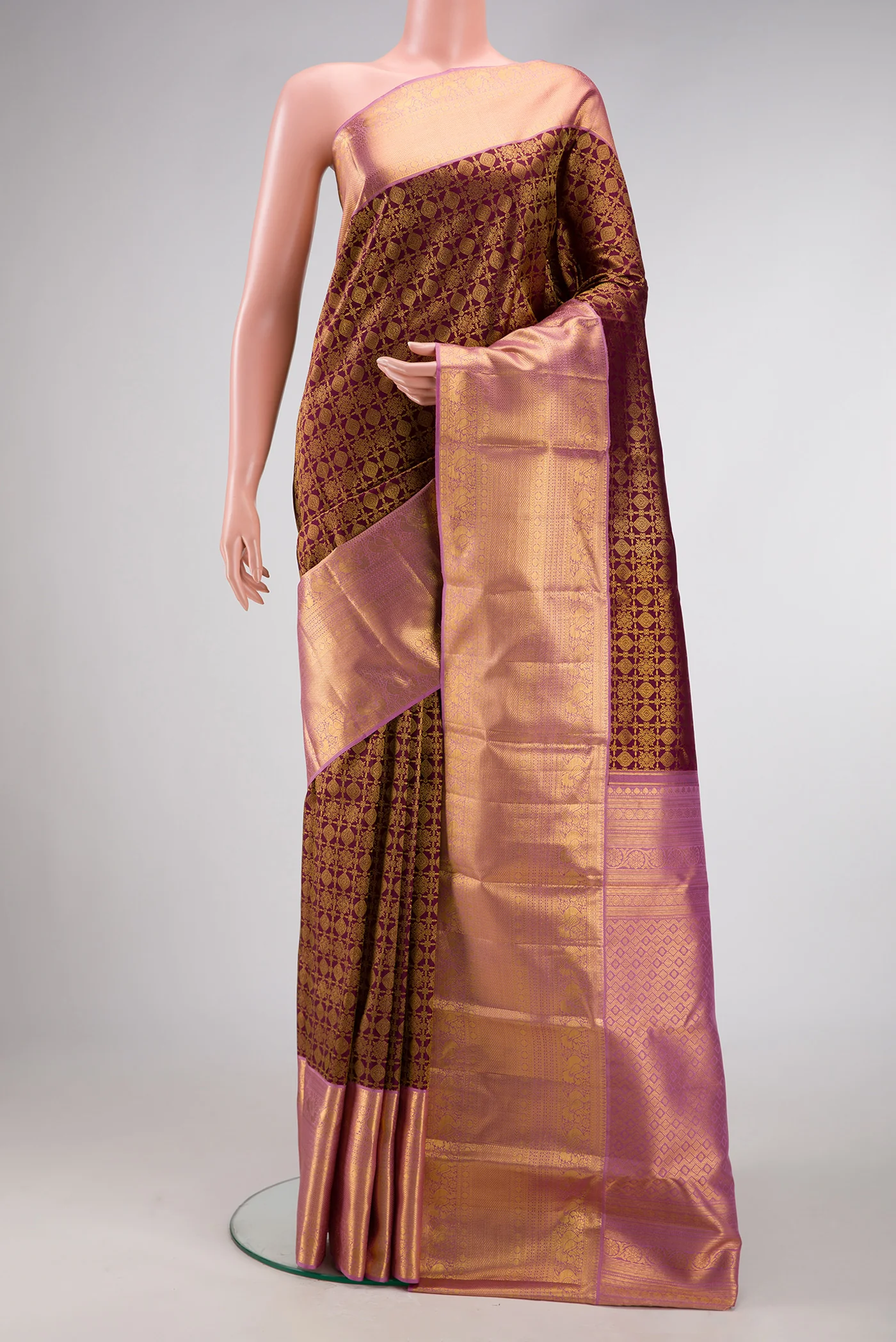 Coffee Brown Kanjivaram Silk Saree
