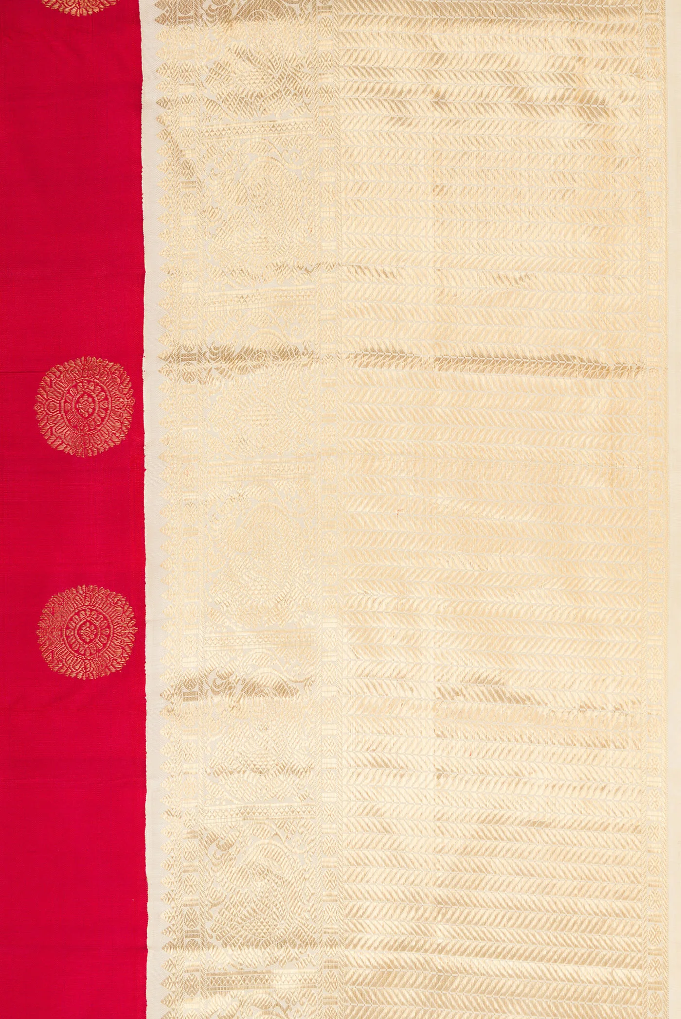 Dark Pink Kanjivaram Silk Saree - Image 3