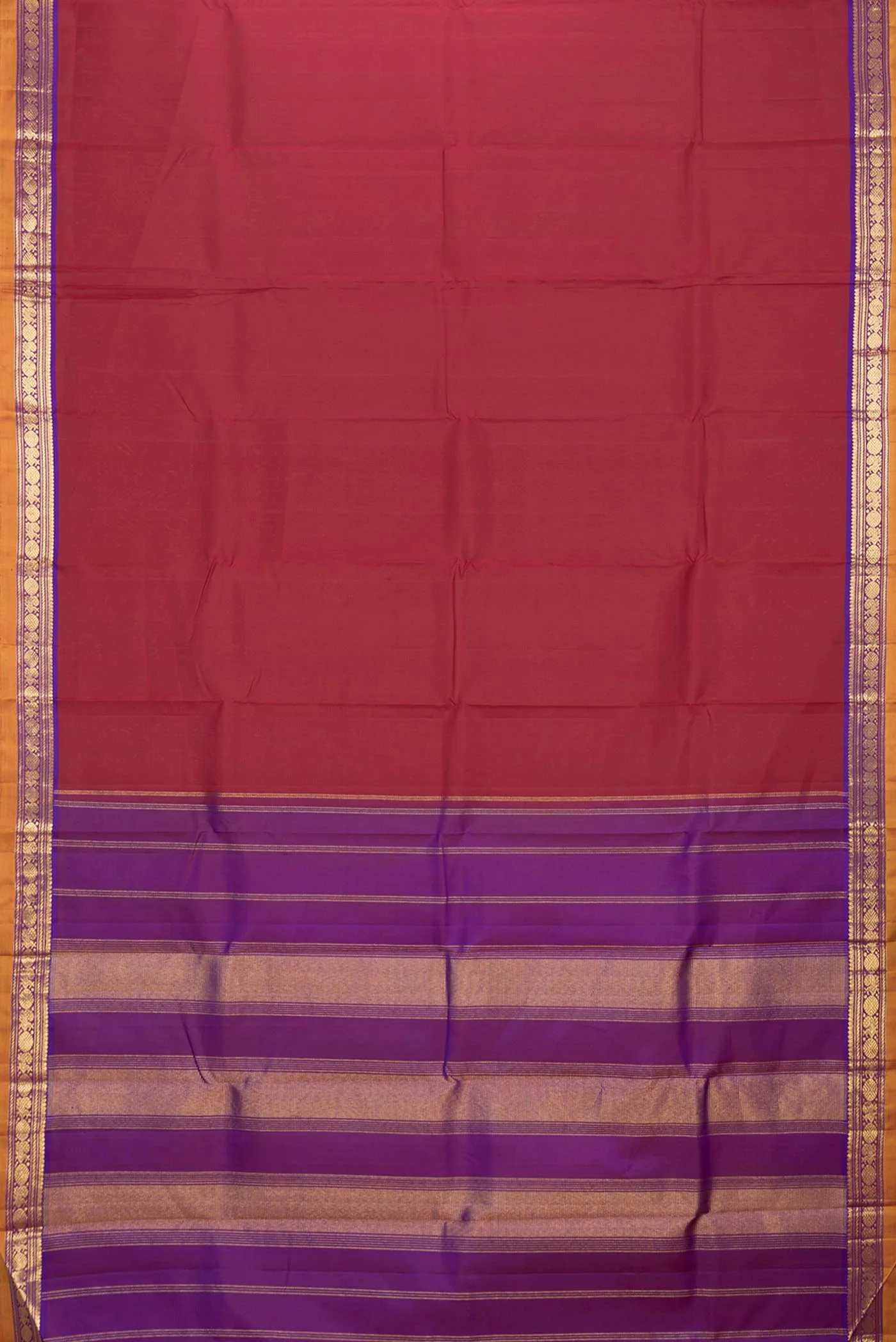 Maroon Kanjivaram Silk Saree - Image 6