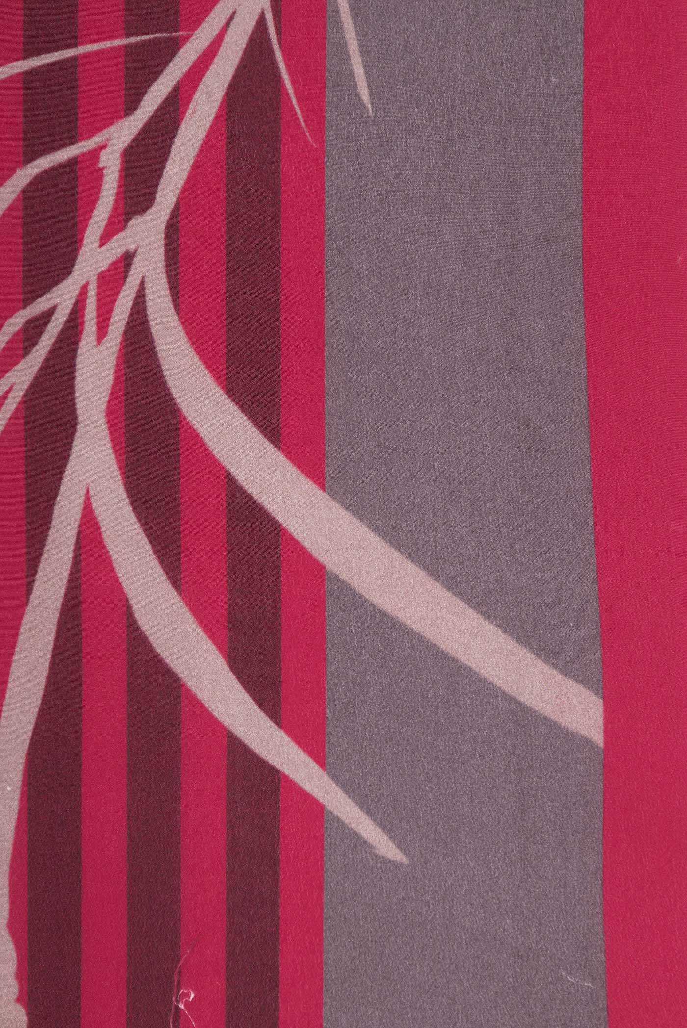 Maroon Dual Tone Mysore Crepe Saree - Image 3