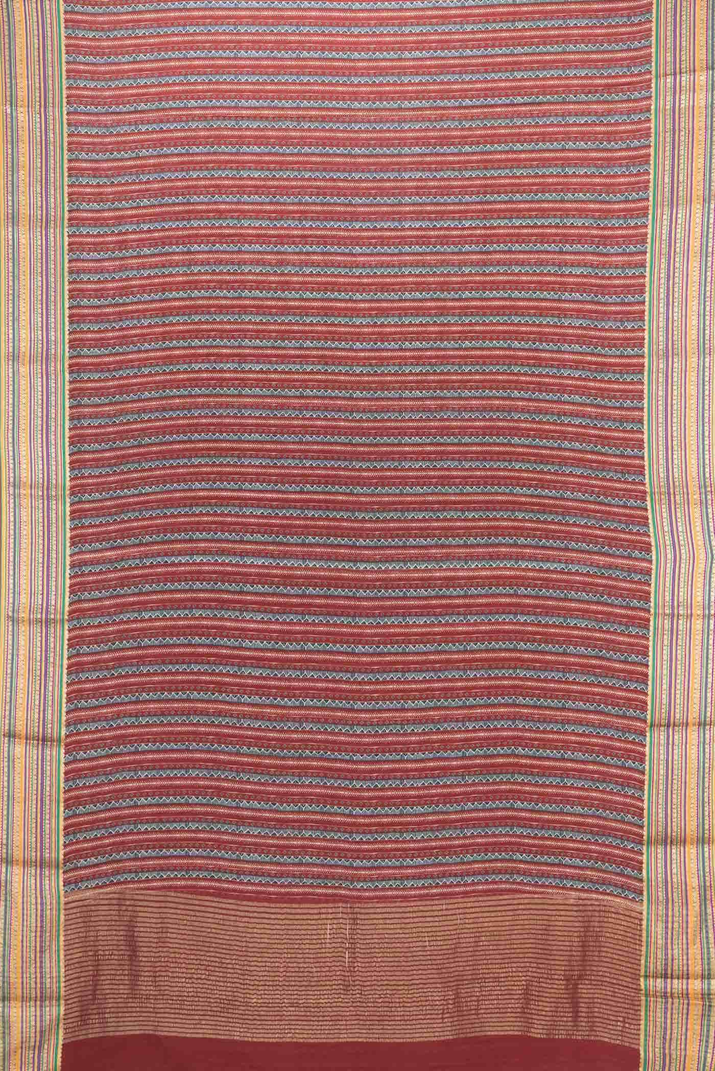 Brown Mysore Crepe Saree - Image 4