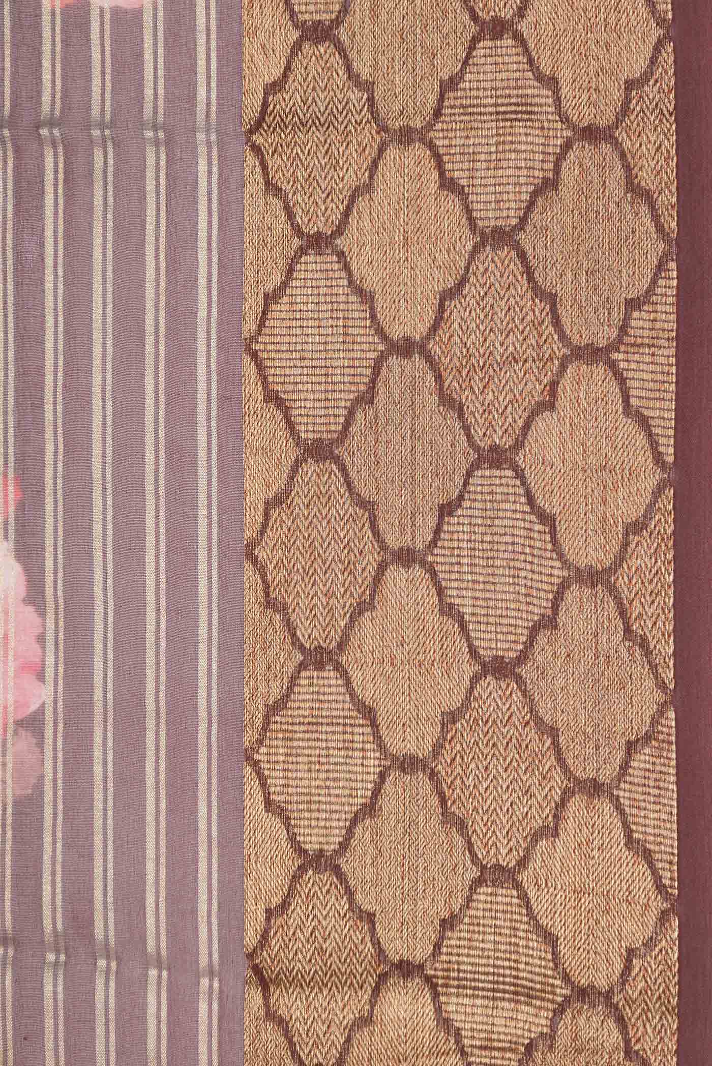Coffee Brown Mysore Georgette Saree - Image 3