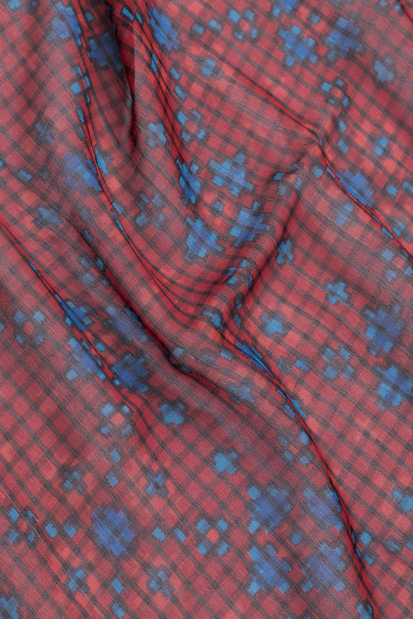 Brown Mysore Chiffon Saree - Image 2