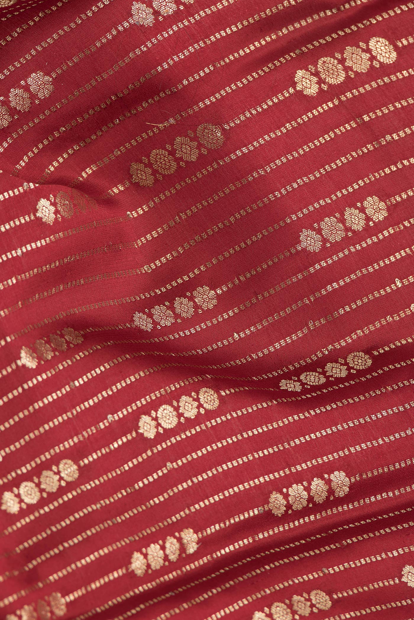 Maroon Mysore Crepe Saree - Image 2
