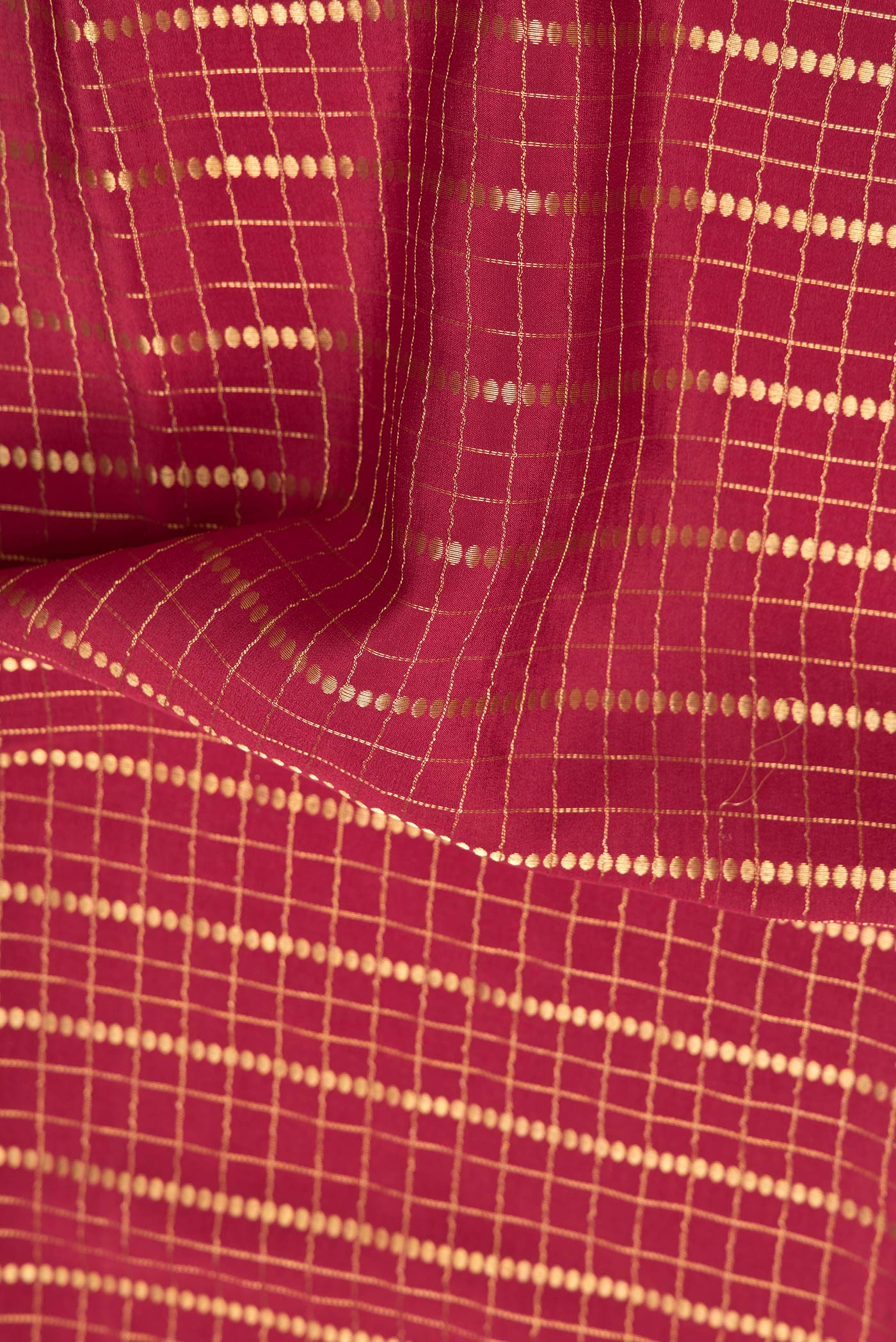 Maroon Mysore Crepe Saree - Image 2
