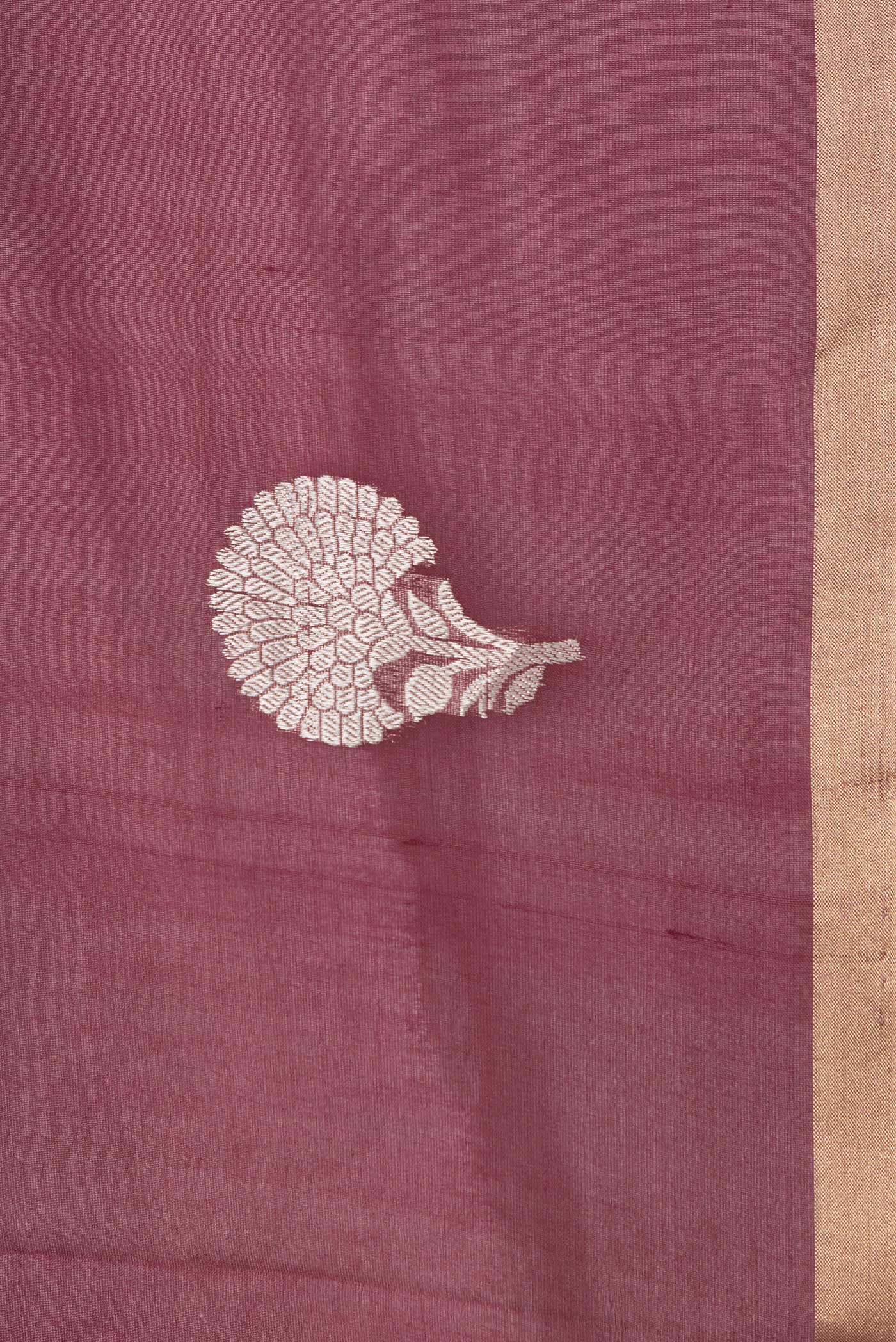 Maroon Organza Silk Saree - Image 3