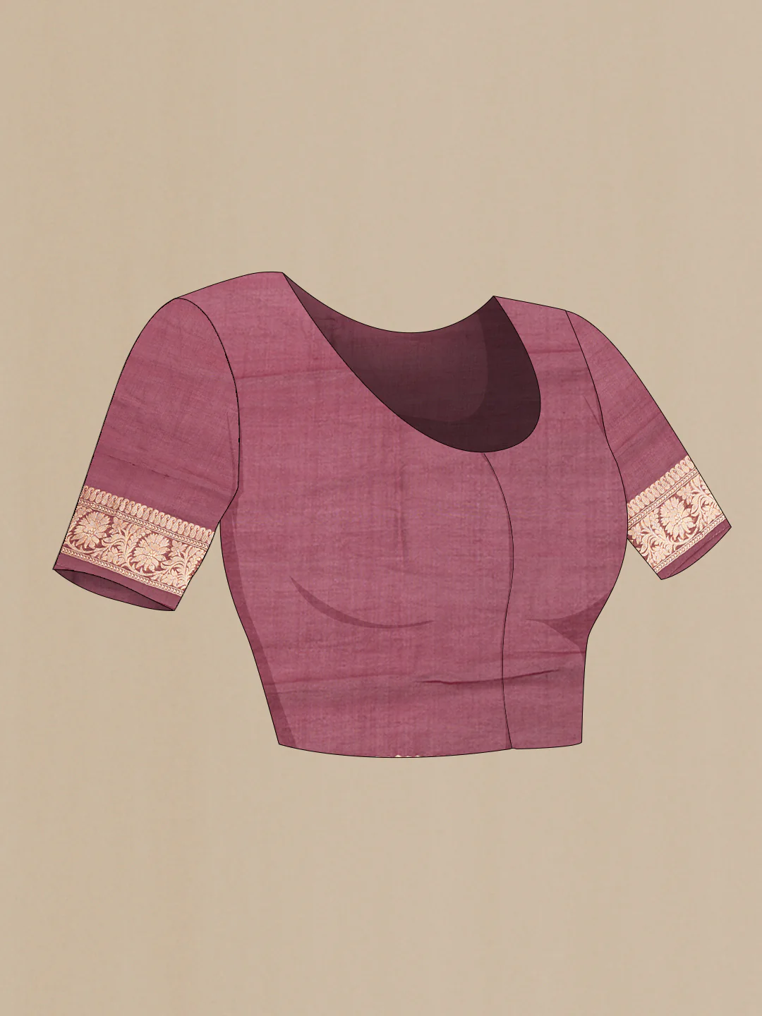 Maroon Organza Silk Saree - Image 4
