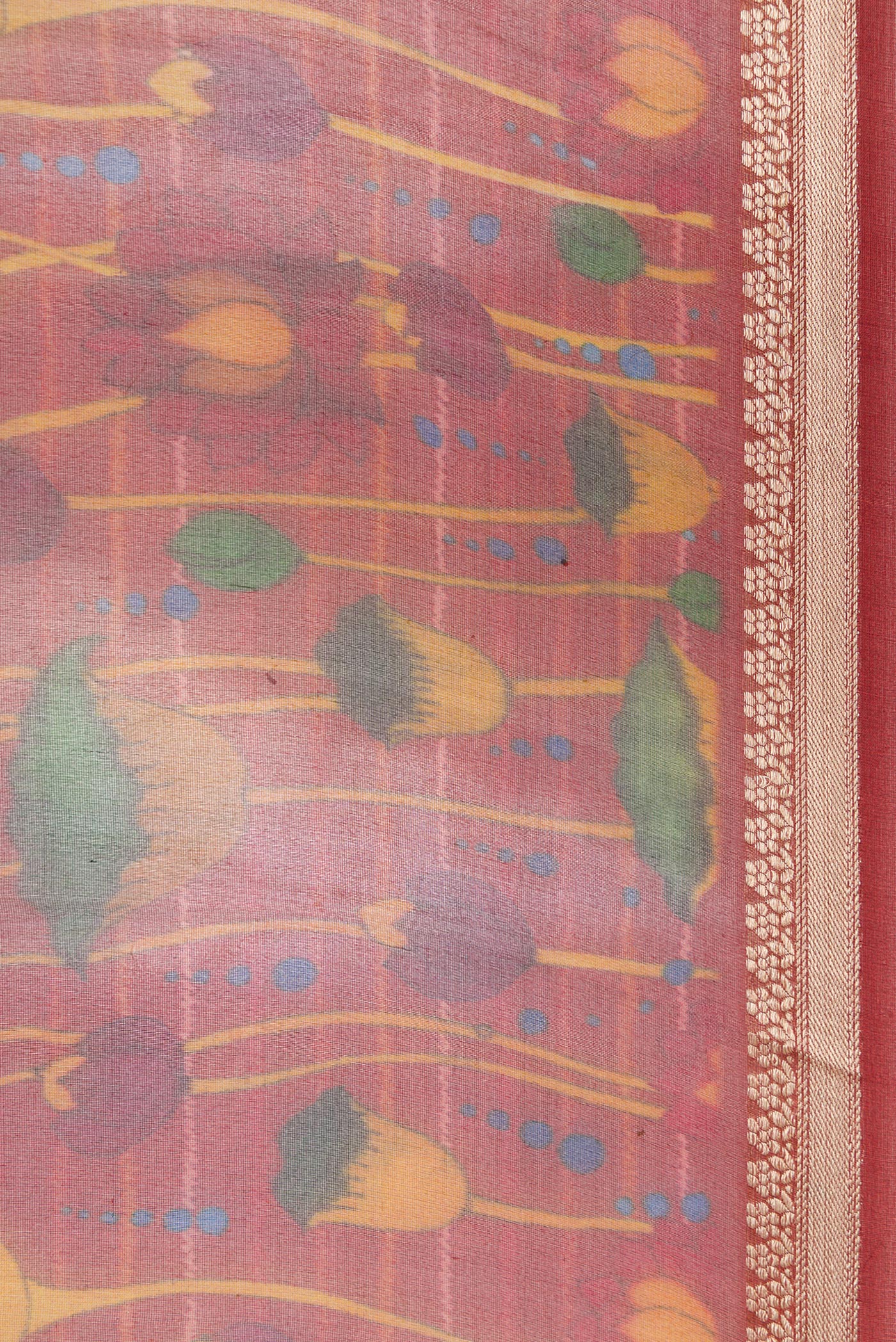 Brown Organza Silk Saree - Image 3