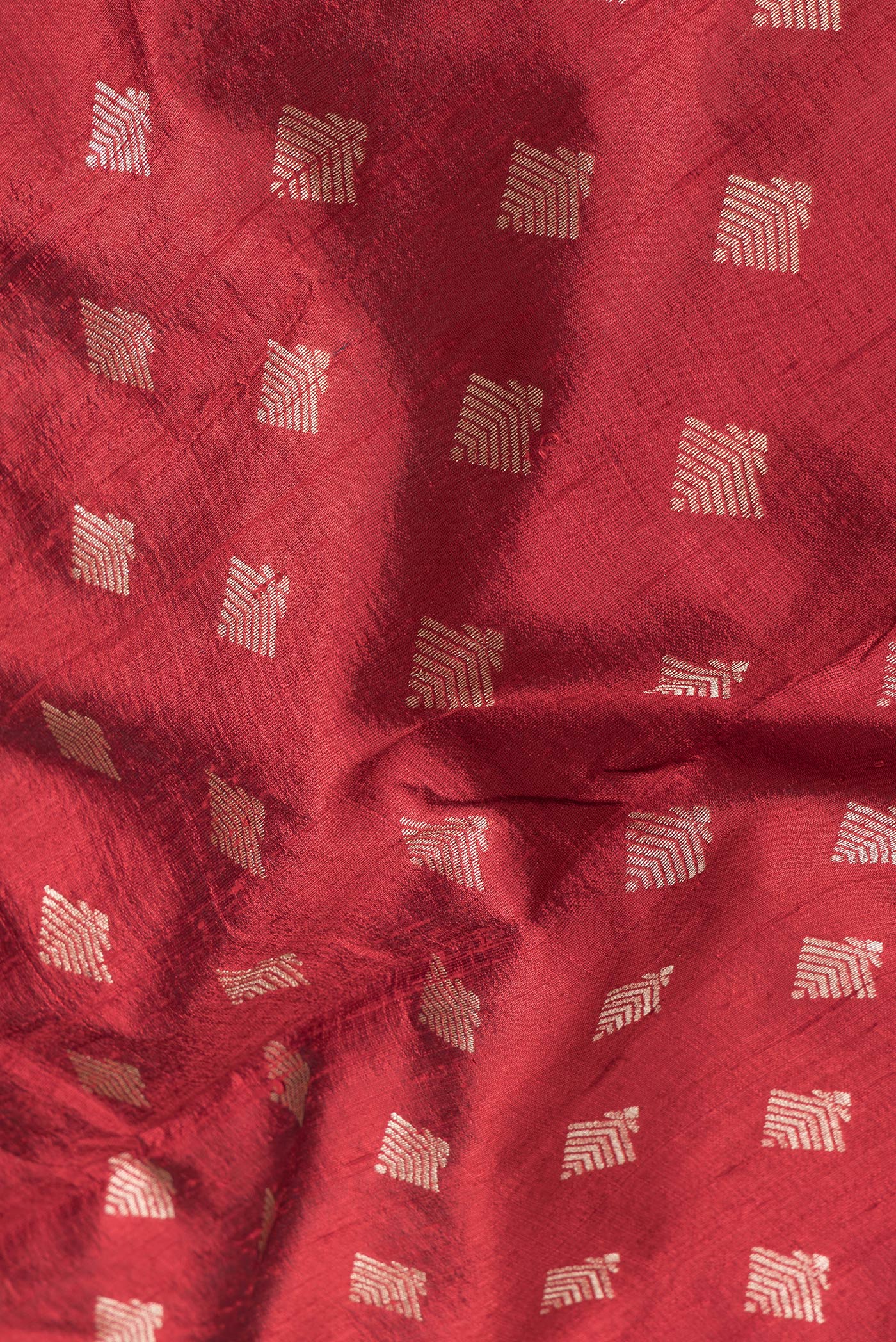 Maroon Banarasi Raw Silk Saree - Image 2