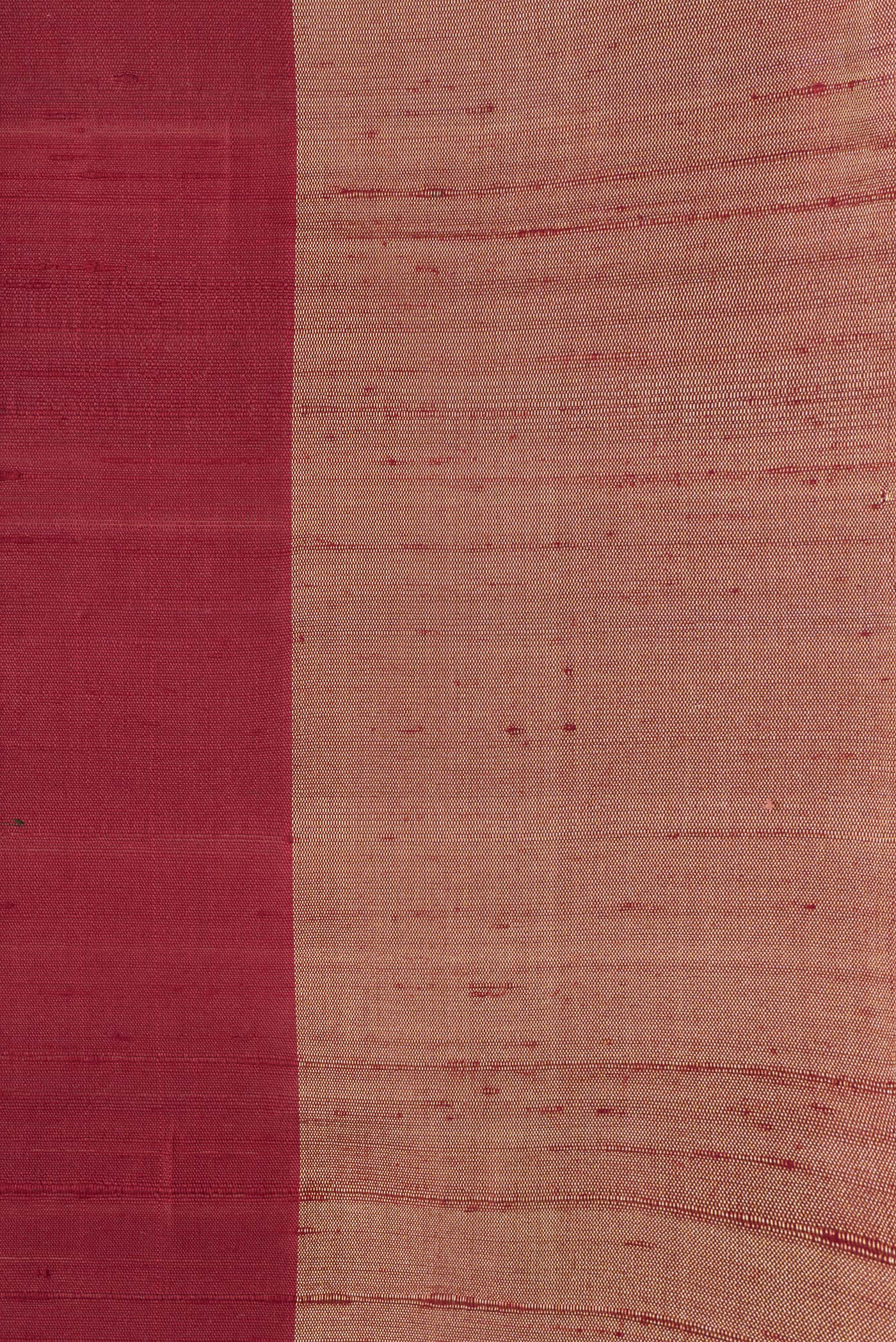 Maroon Raw Silk Saree - Image 3