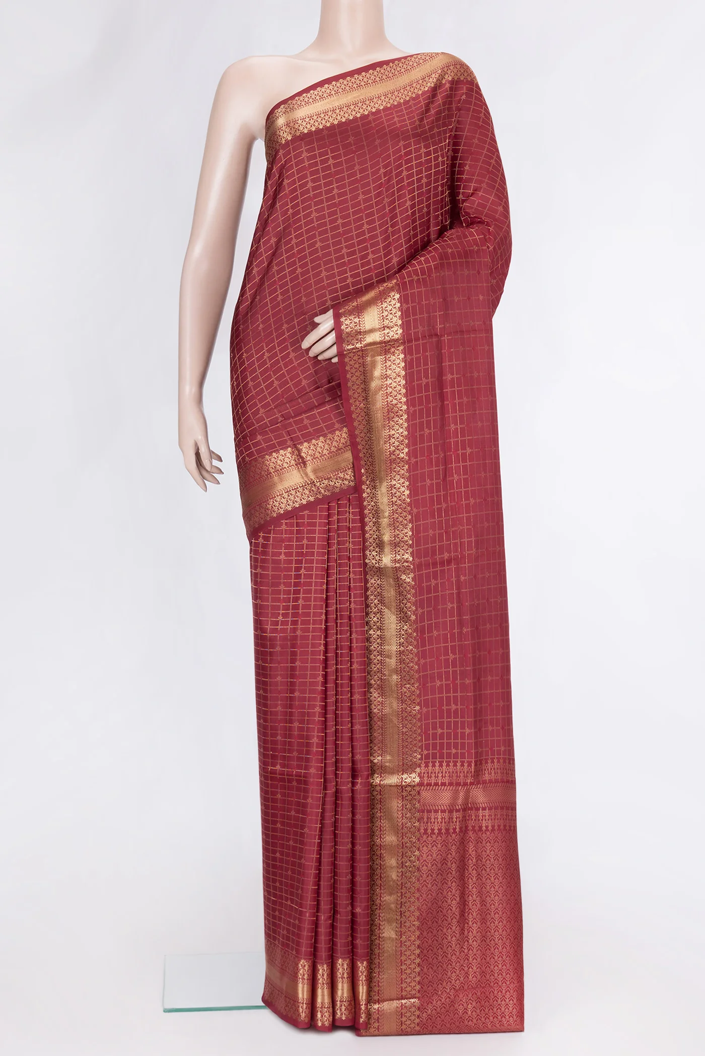 Maroon Soft Silk Saree
