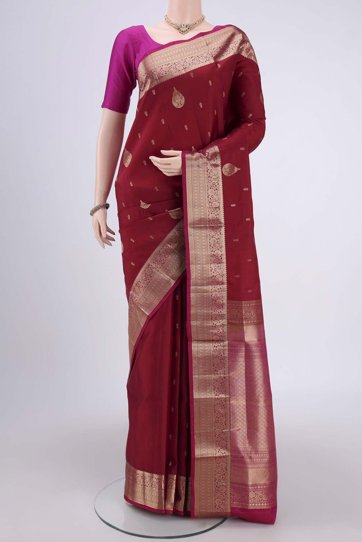 Maroon Soft Silk Saree