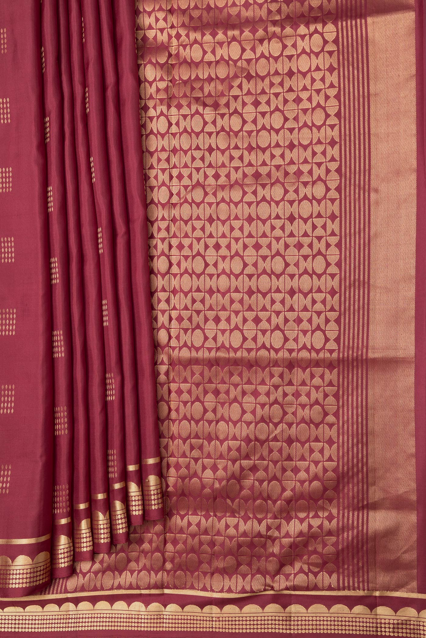 Maroon Soft Silk Saree - Image 4