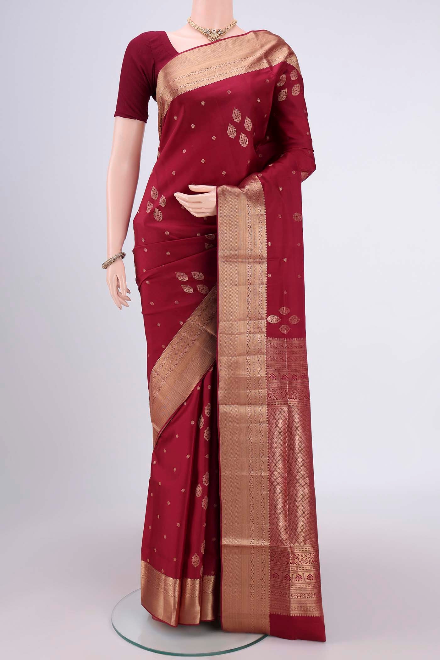 Maroon Soft Silk Saree