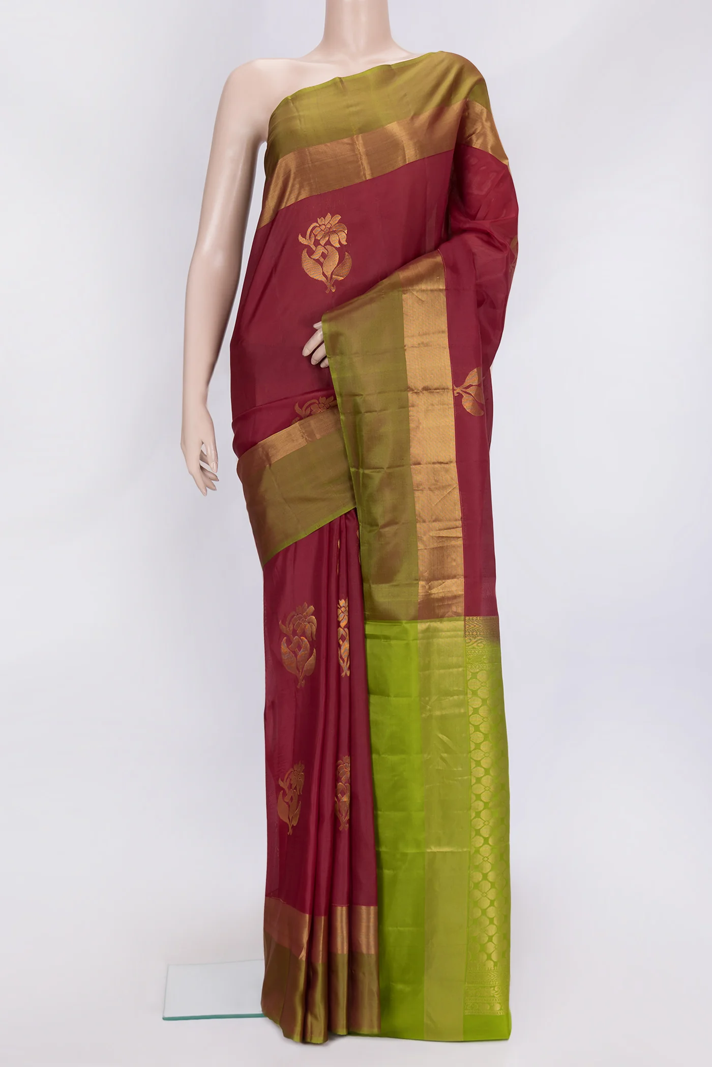 Maroon Soft Silk Saree