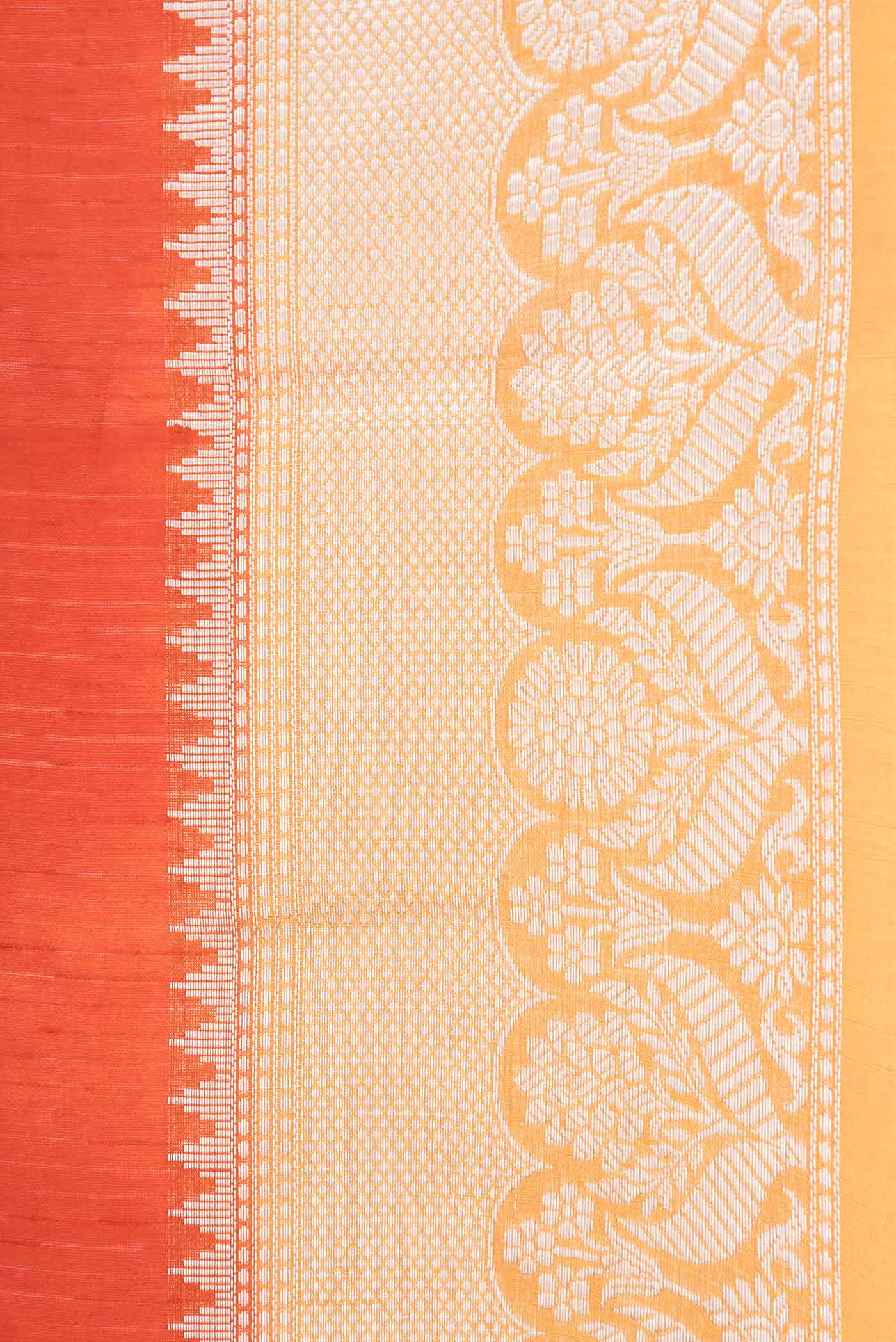 Red Banarasi Raw Silk Saree - Image 3