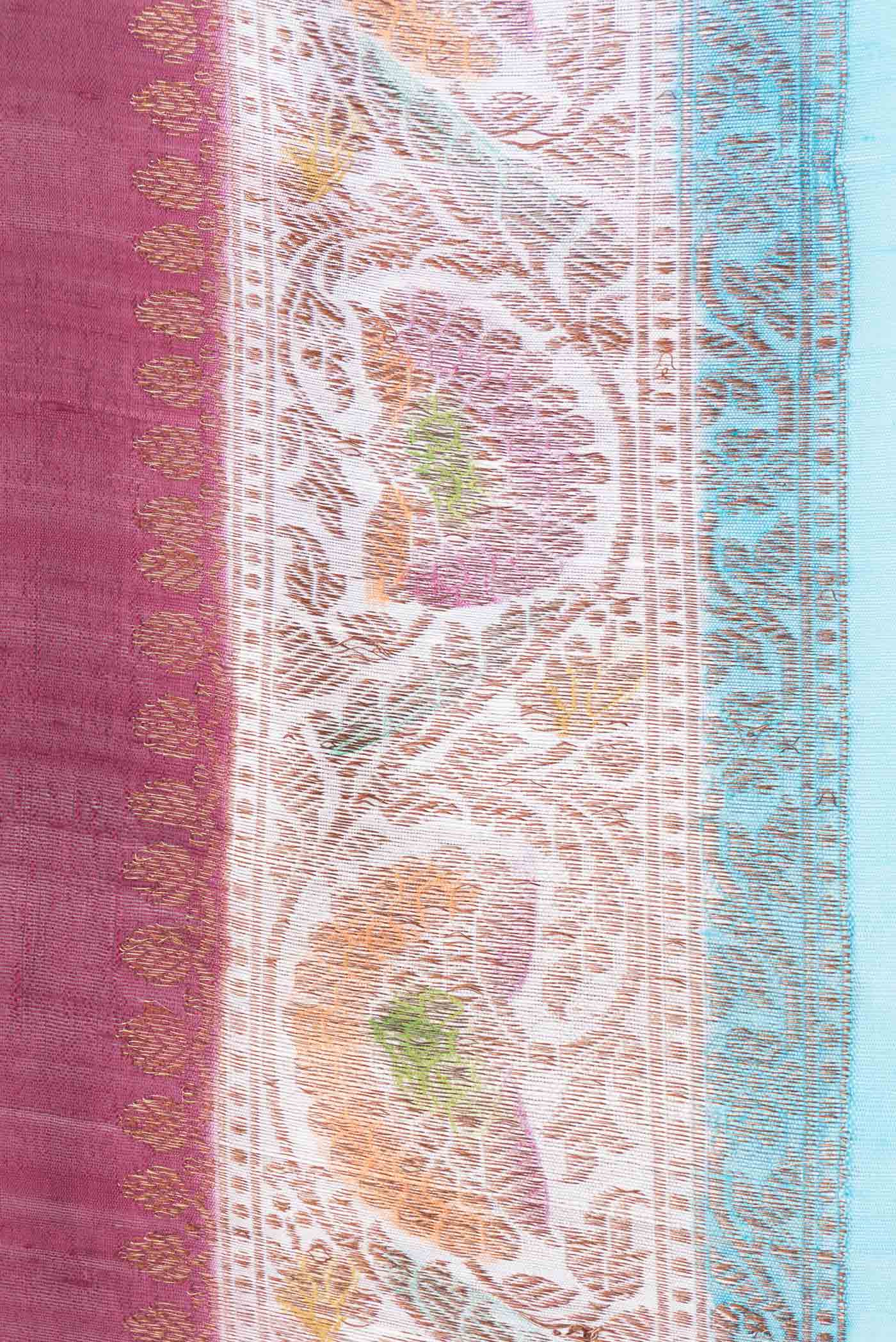 Coffee Brown Banarasi Tussar Silk Saree - Image 3