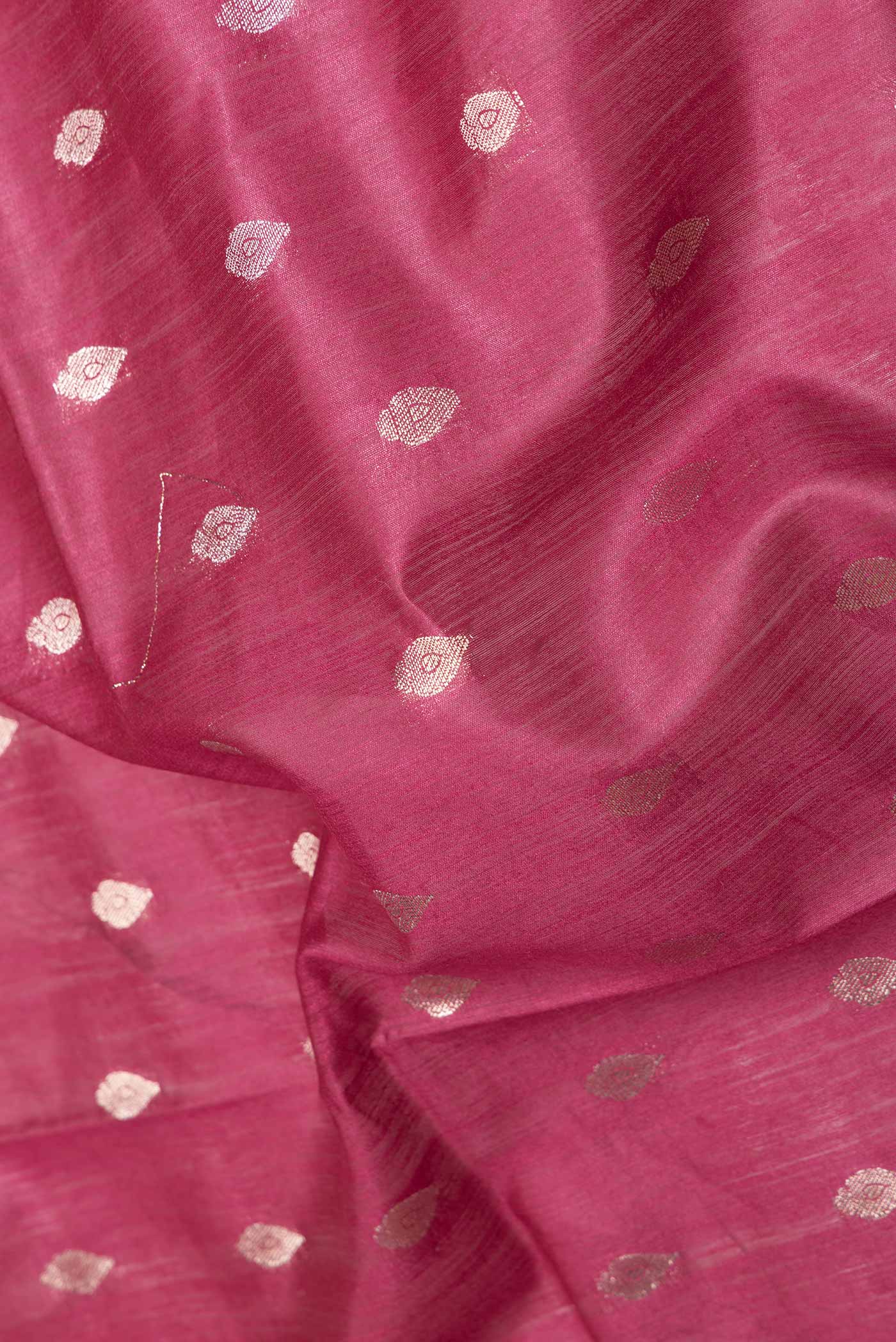 Maroon Dual Tone Tussar Saree - Image 2