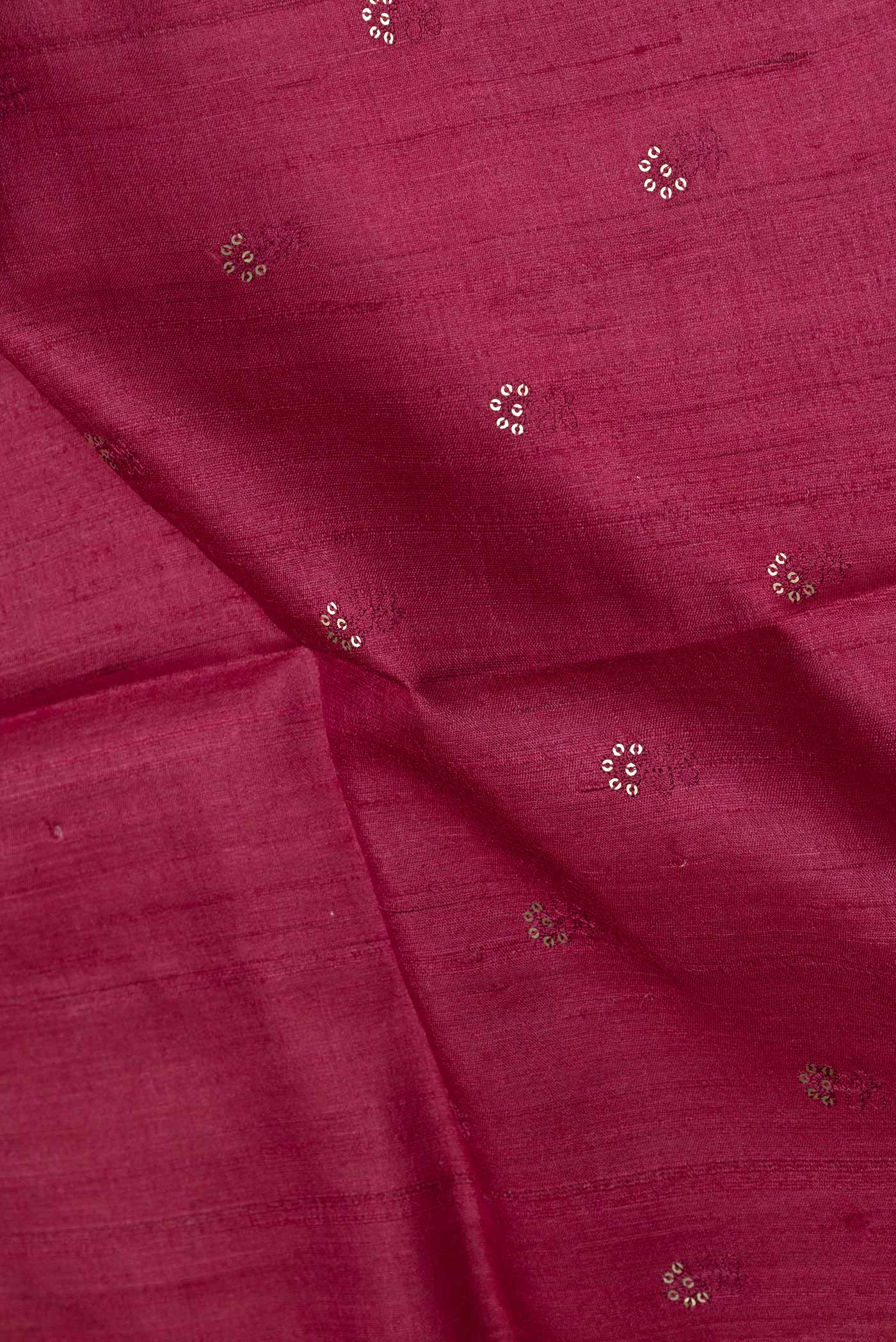 Maroon Dual Tone Tussar Silk Saree - Image 2