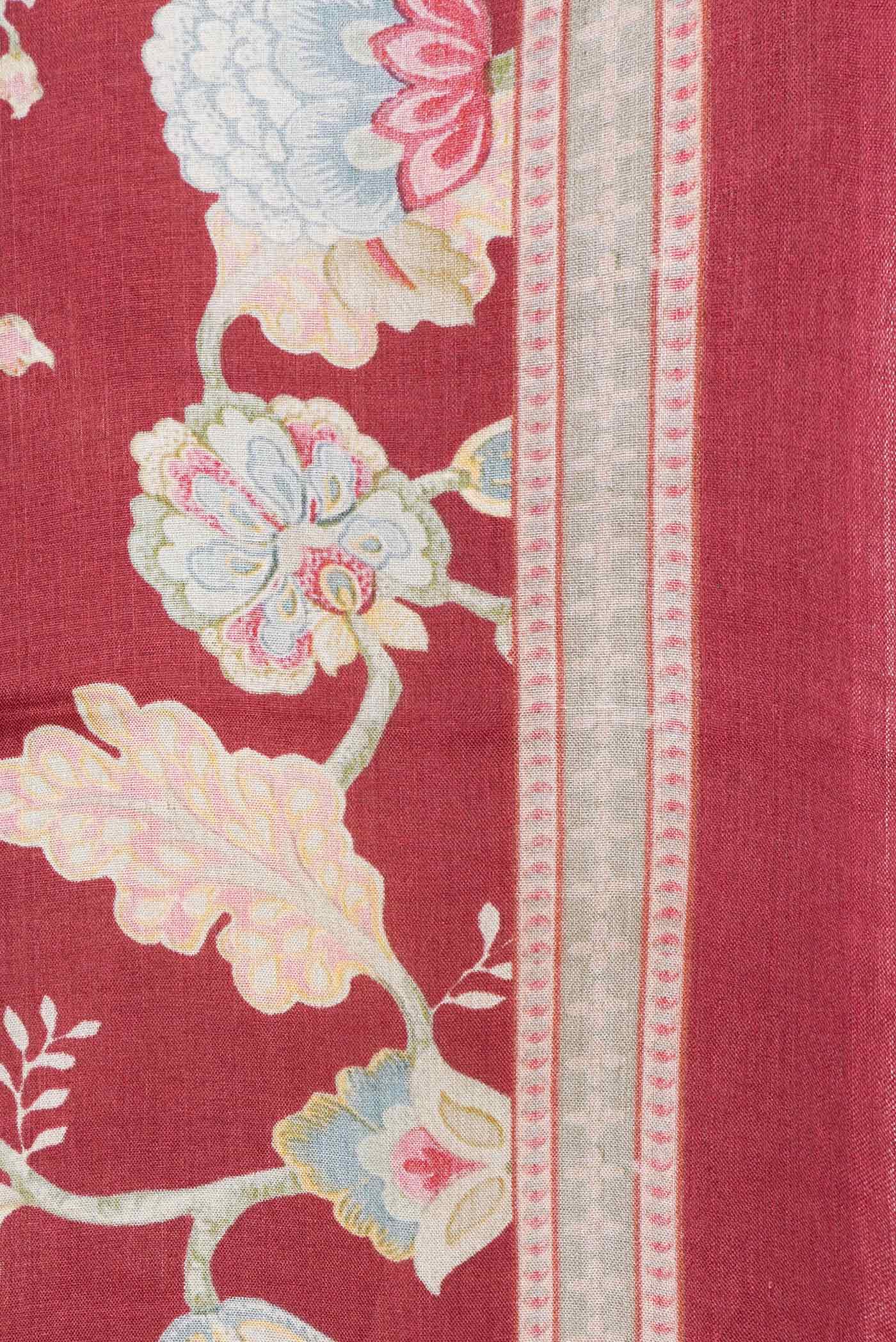 Maroon Tussar Silk Saree - Image 3