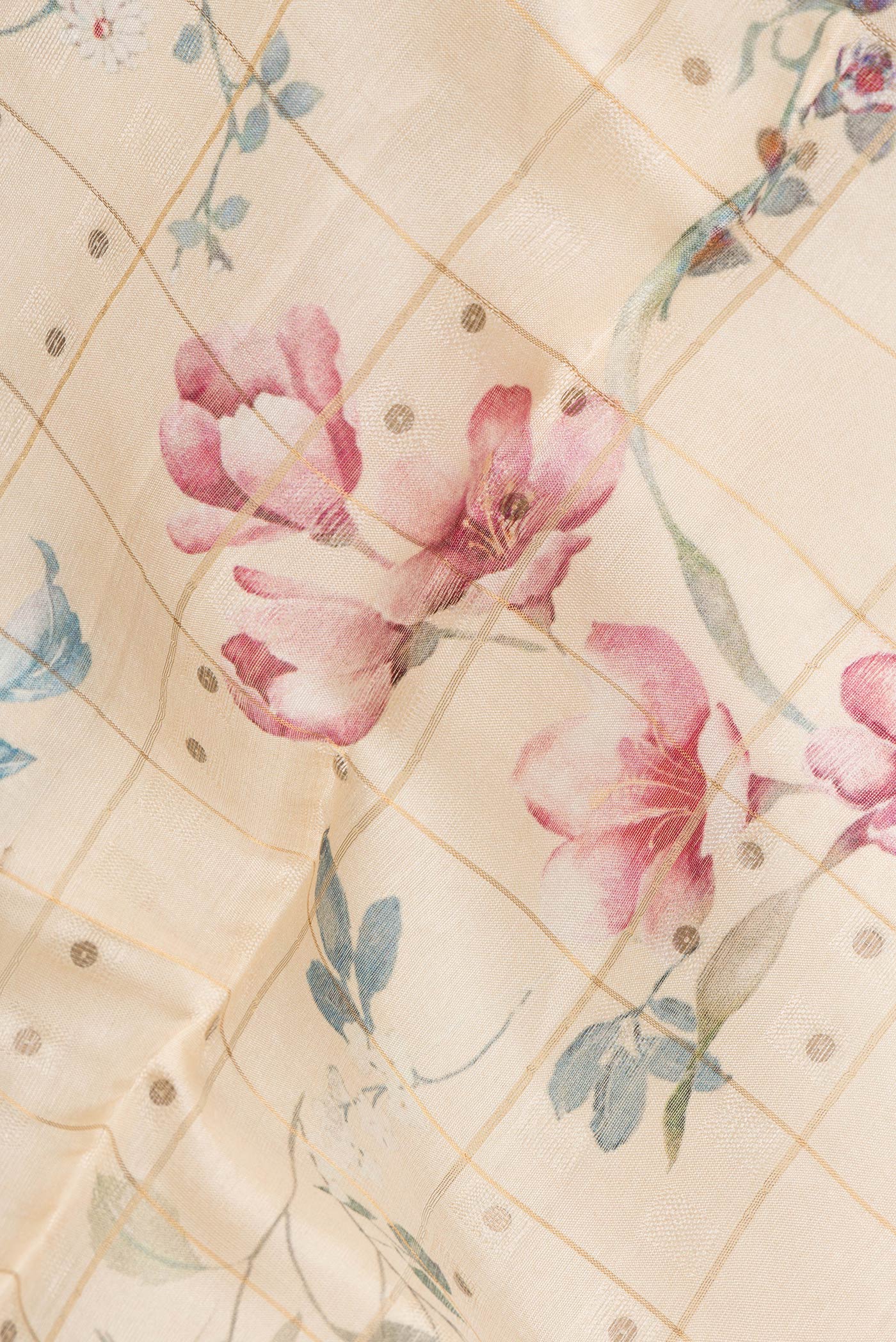 Sandal Tussar Silk Saree - Image 2