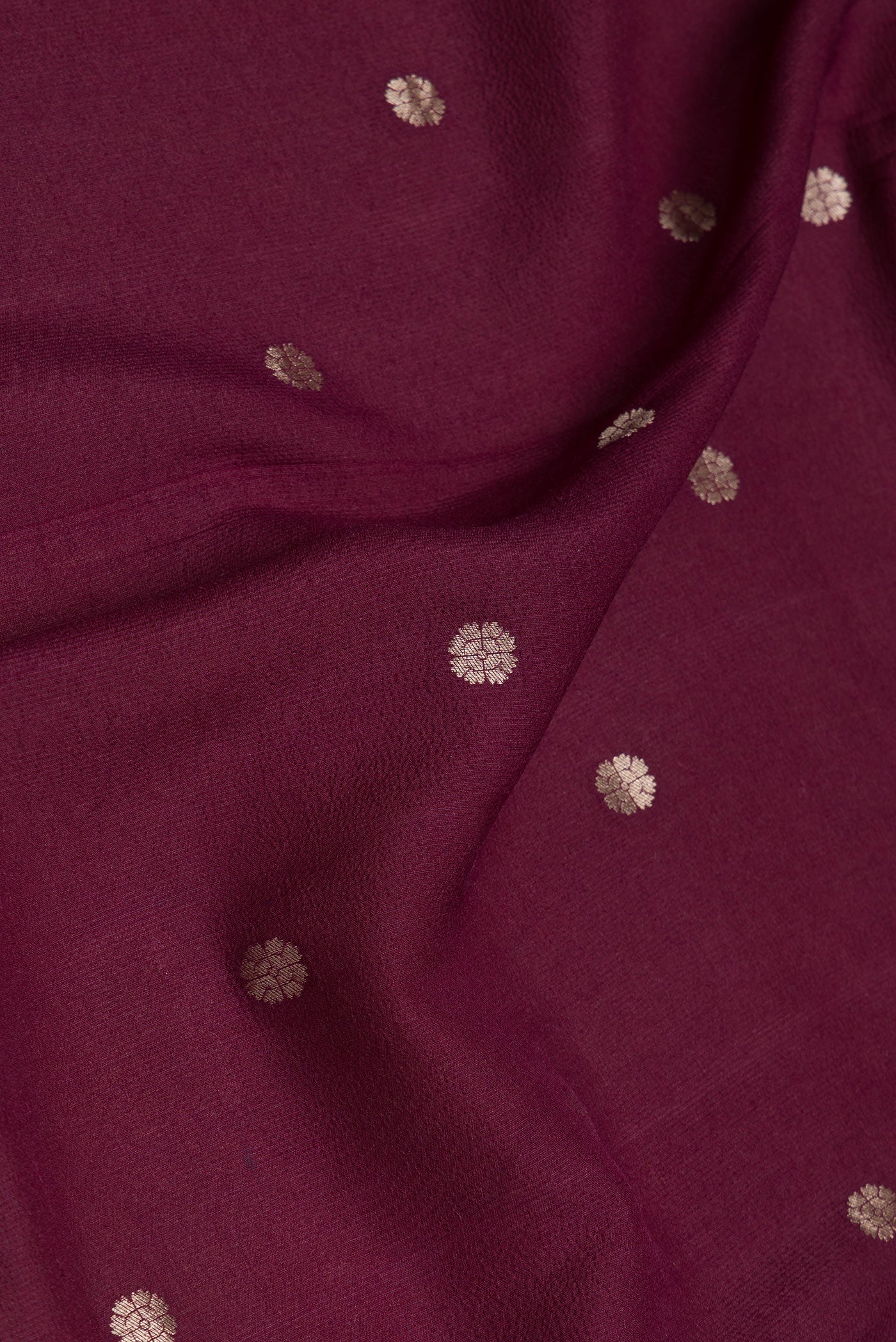 Burgundy Banarasi Tussar Georgette Saree - Image 2
