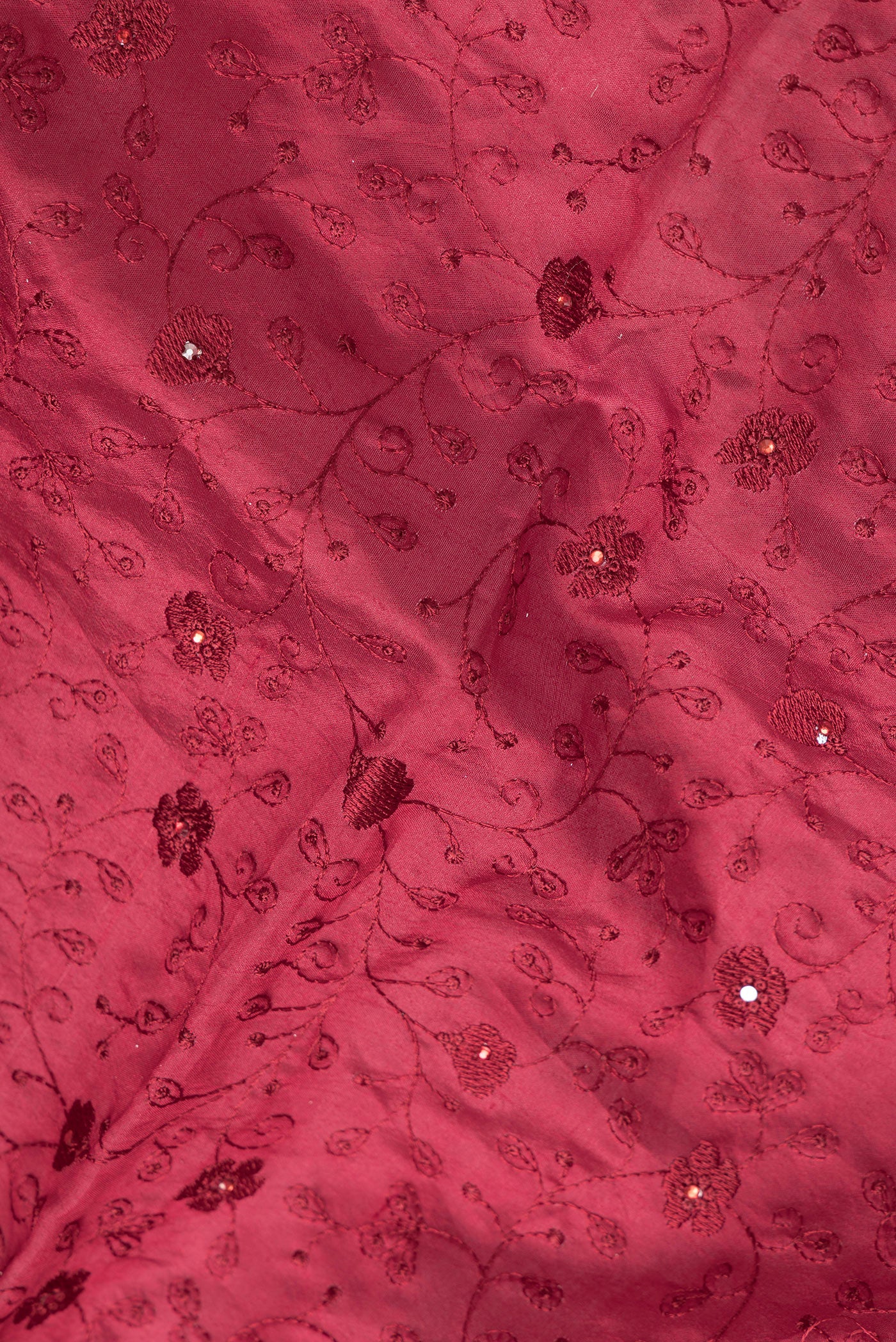 Maroon Raw Silk Saree - Image 2