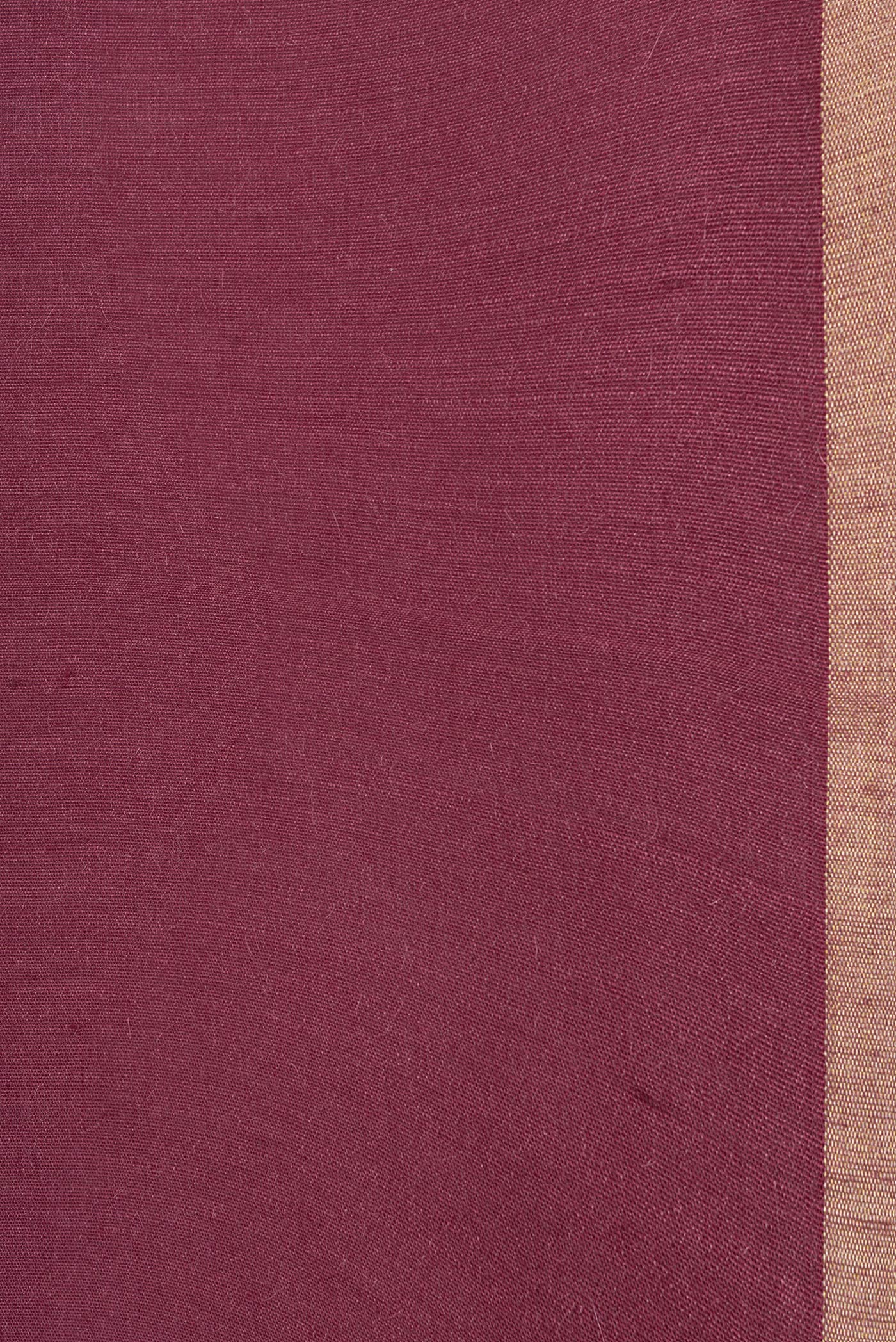 Maroon Tussar Silk Saree - Image 3