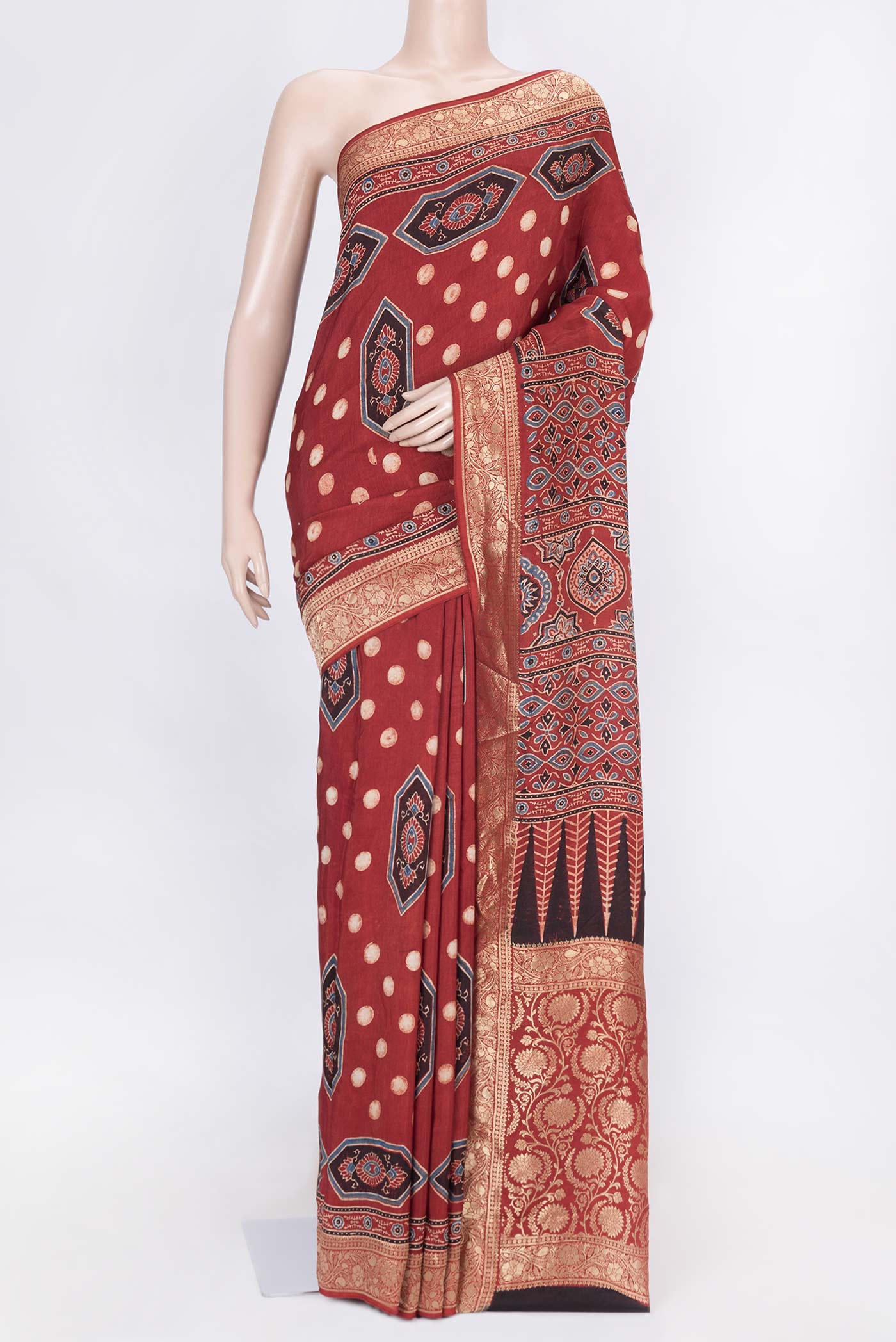 Maroon Dual Tone Tussar Silk Saree
