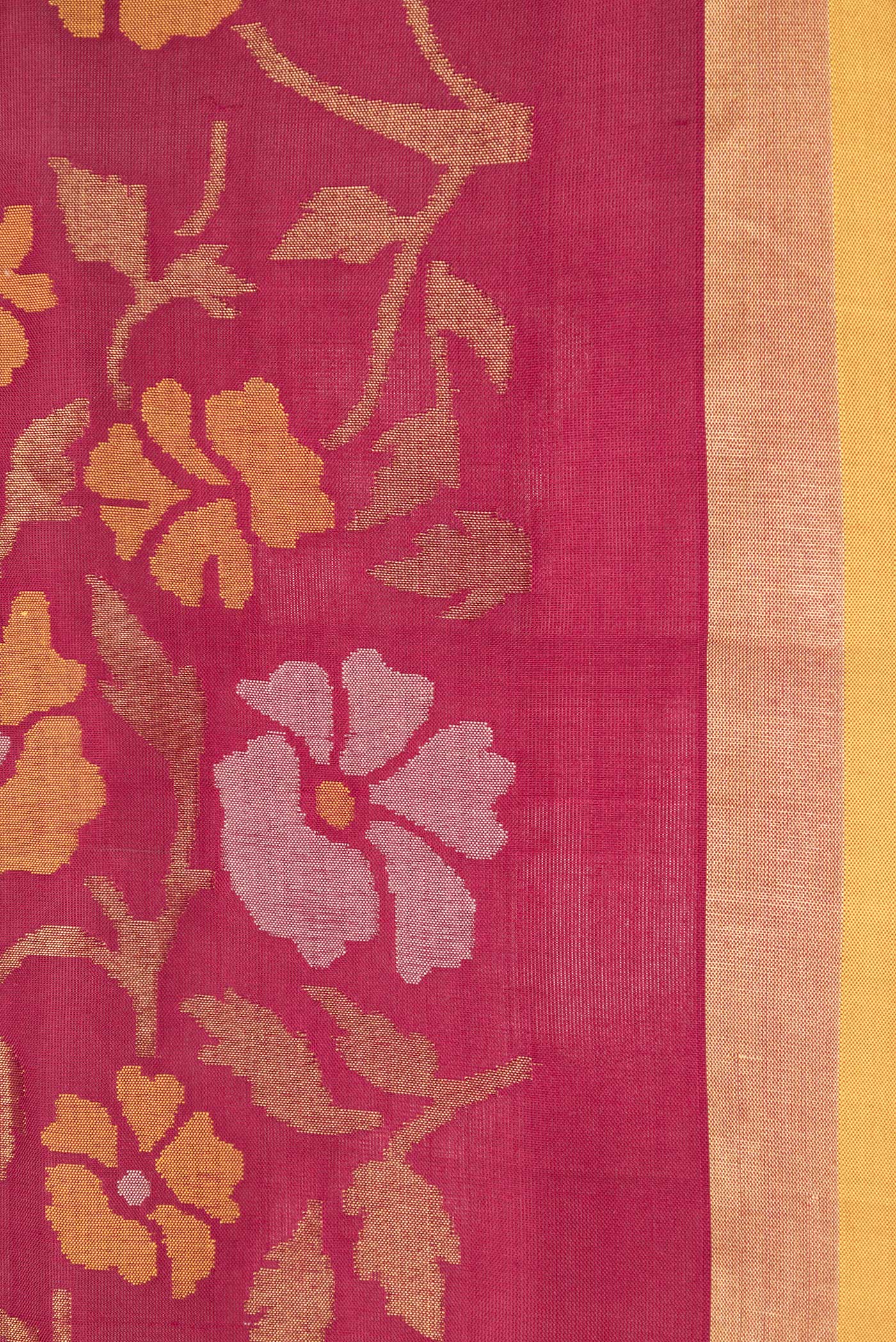 Maroon Uppada Silk Saree - Image 3