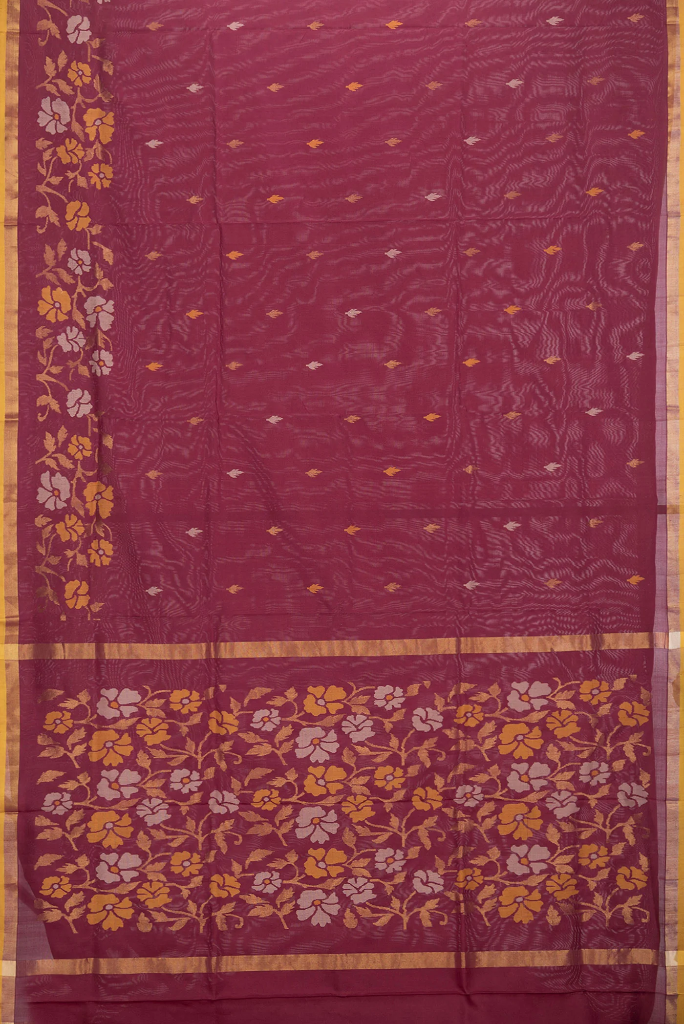 Maroon Uppada Silk Saree - Image 6