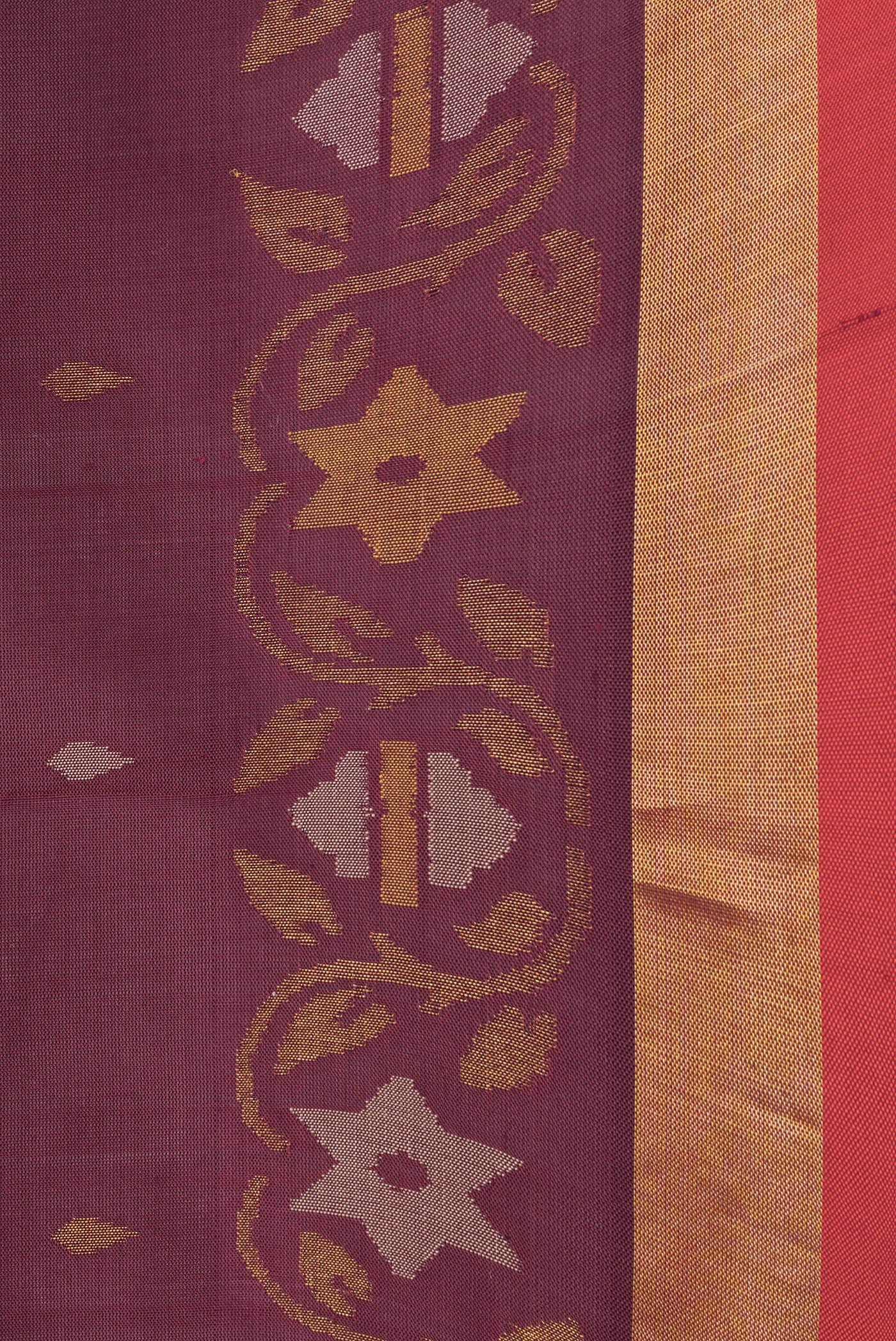 Coffee Brown Uppada Silk Saree - Image 3