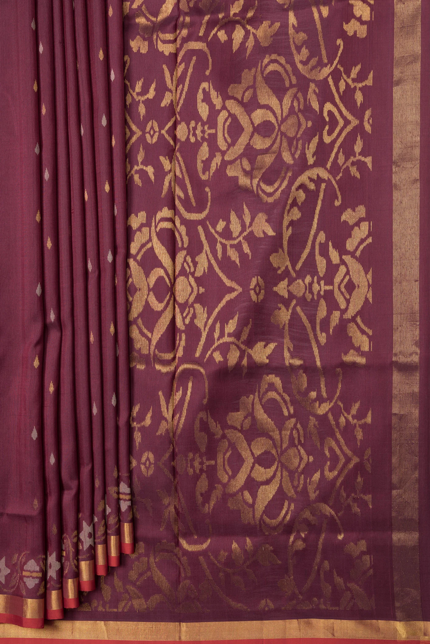 Coffee Brown Uppada Silk Saree - Image 4