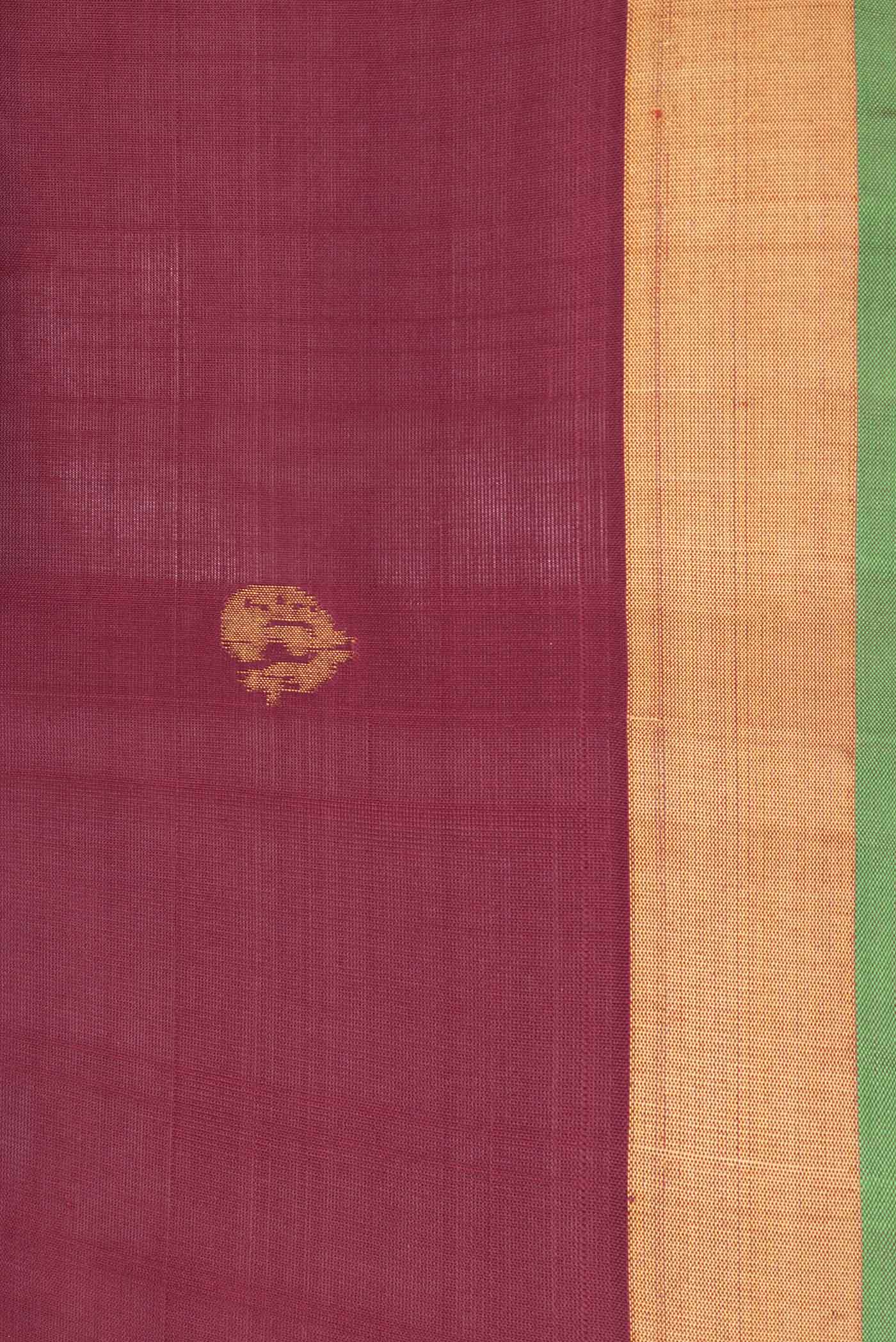 Maroon Dual Tone Uppada Silk Saree - Image 3