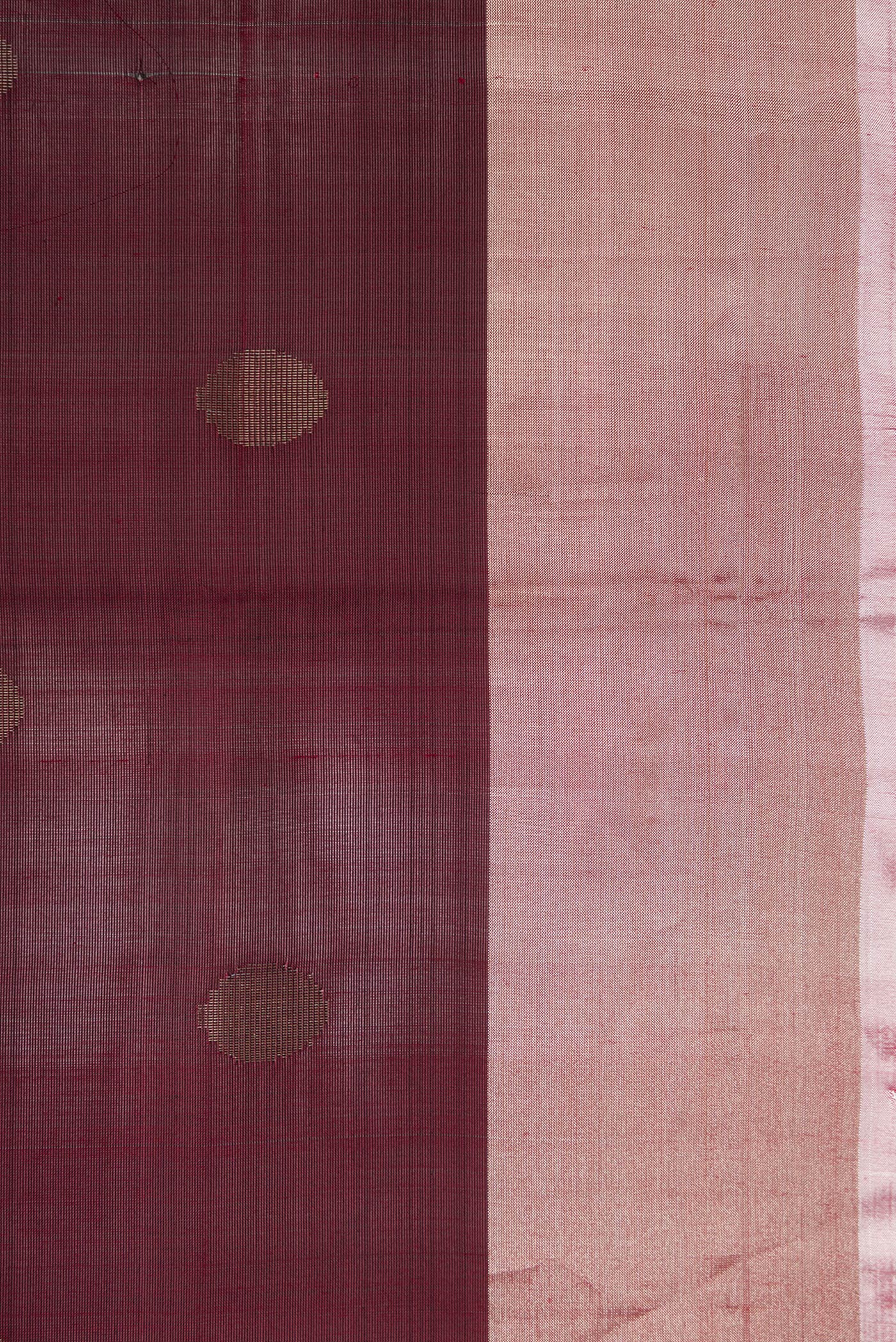 Maroon Dual Tone Uppada Silk Saree - Image 3