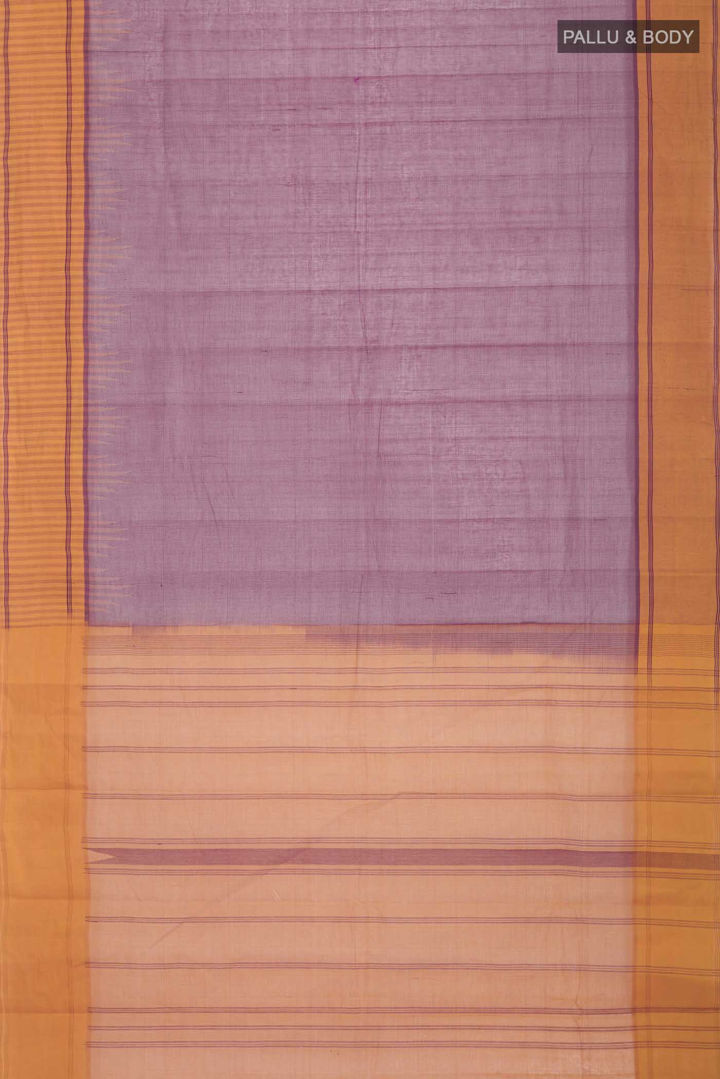 Maroon Kanchi Cotton Saree - Image 3
