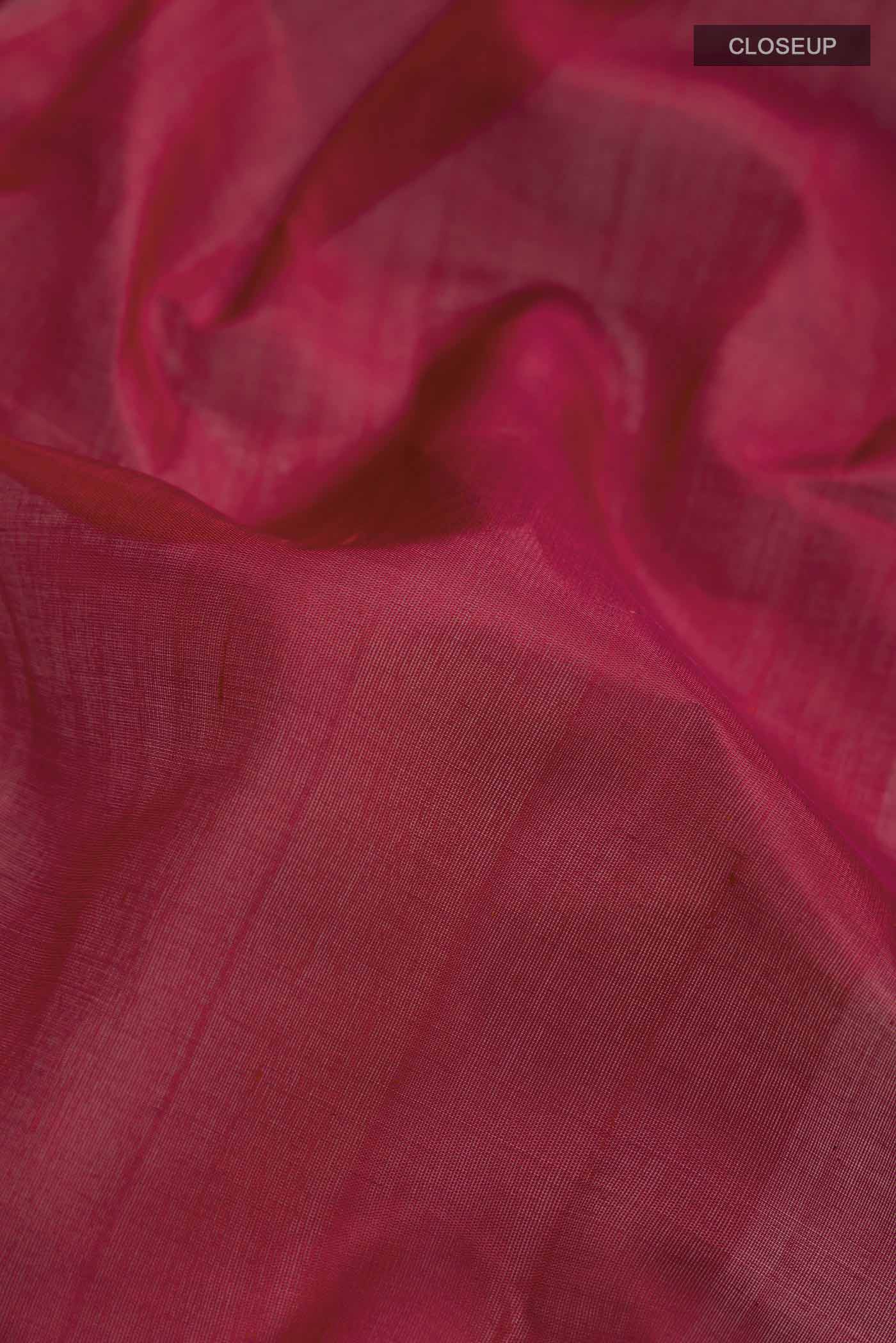 Maroon Kanchi Cotton Saree - Image 2