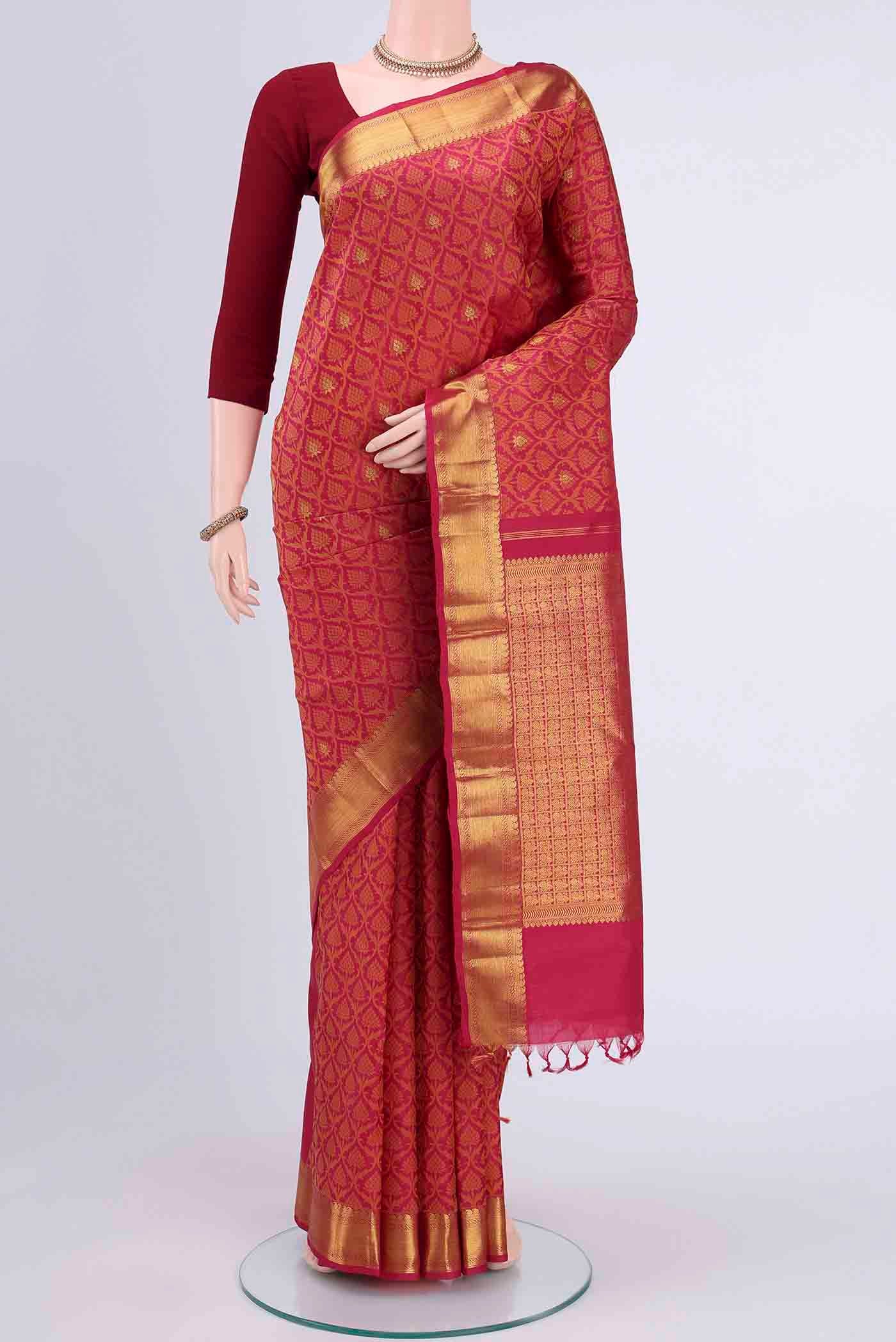 Maroon Kanjivaram Saree