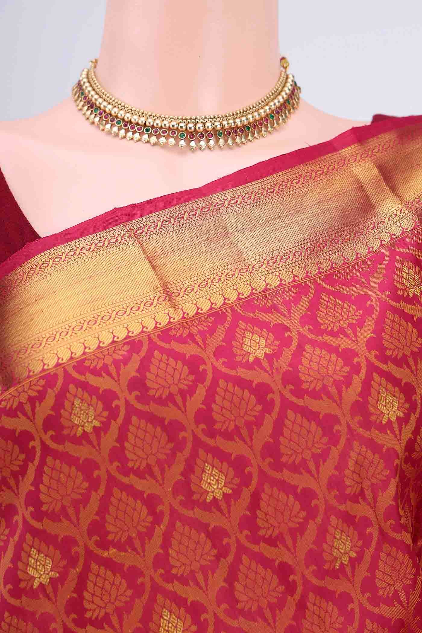 Maroon Kanjivaram Saree - Image 2