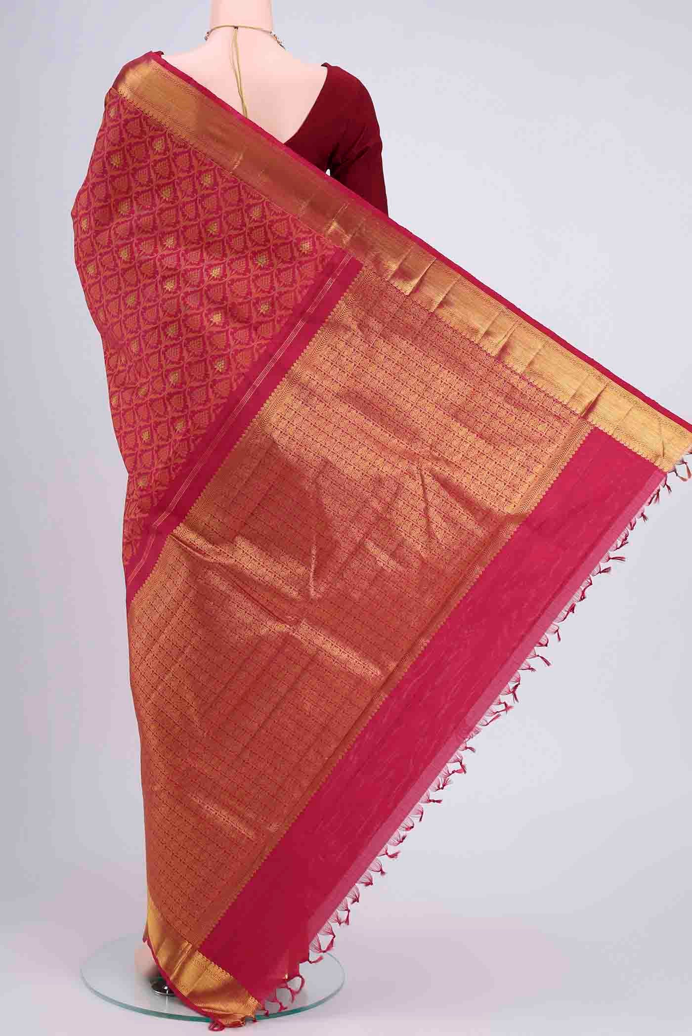 Maroon Kanjivaram Saree - Image 3