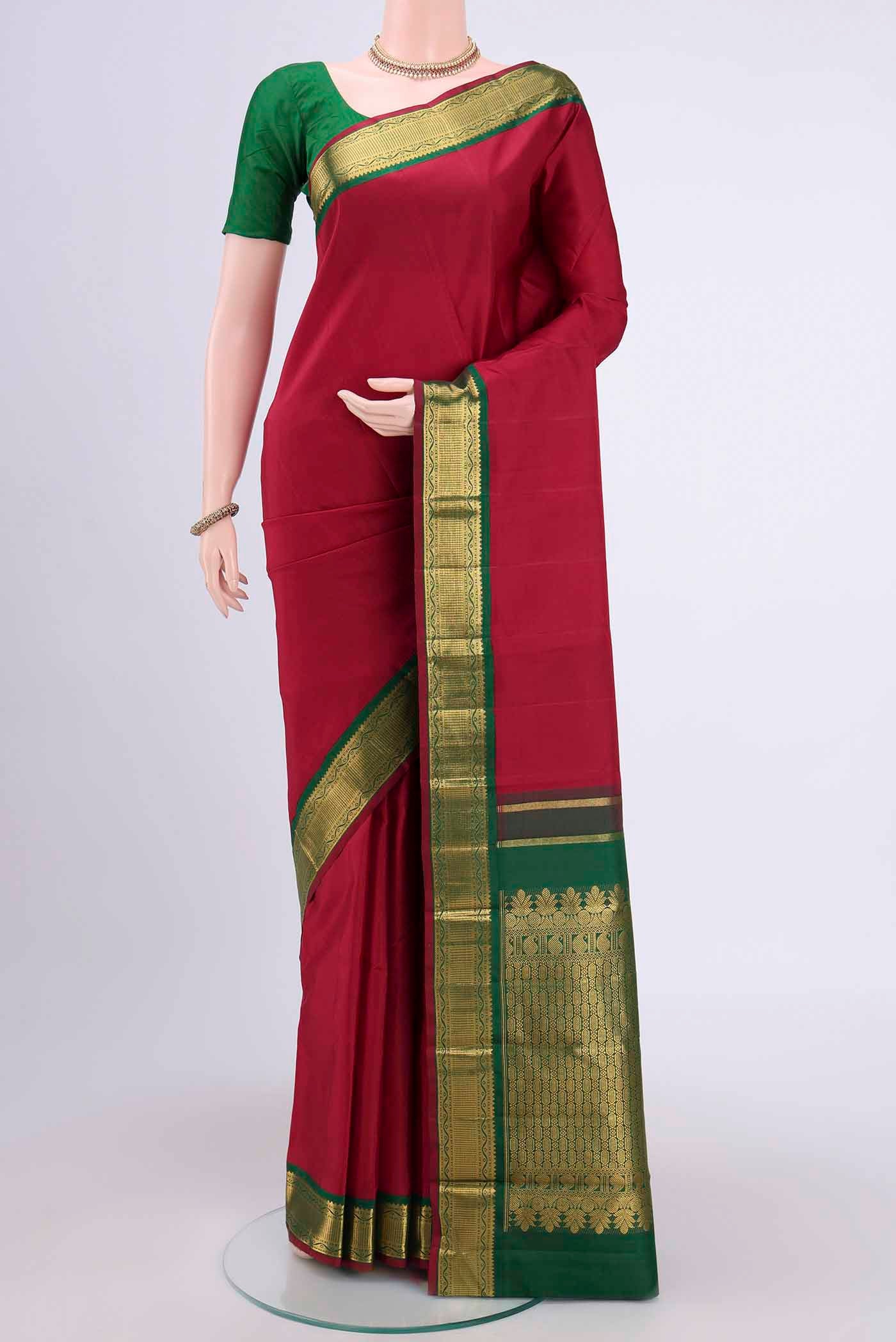 Maroon Kanchipuram Saree
