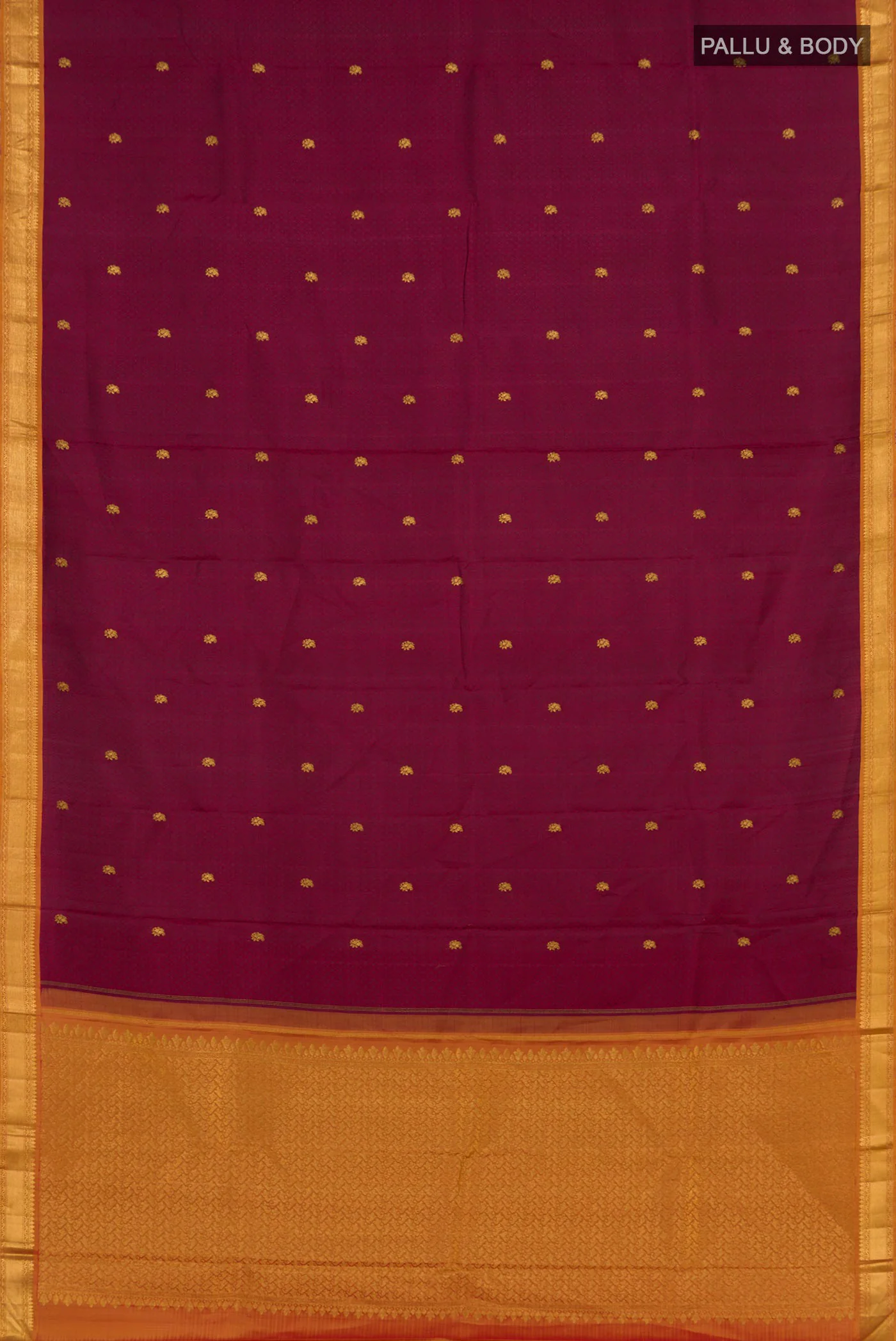 Maroon Kanchipuram Silk Saree - Image 5